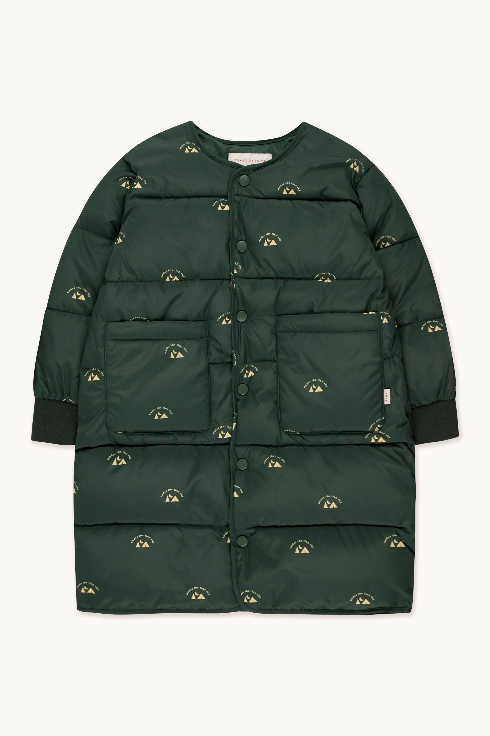 CHAQUETA LARGA TINY SKY dark green/yellow