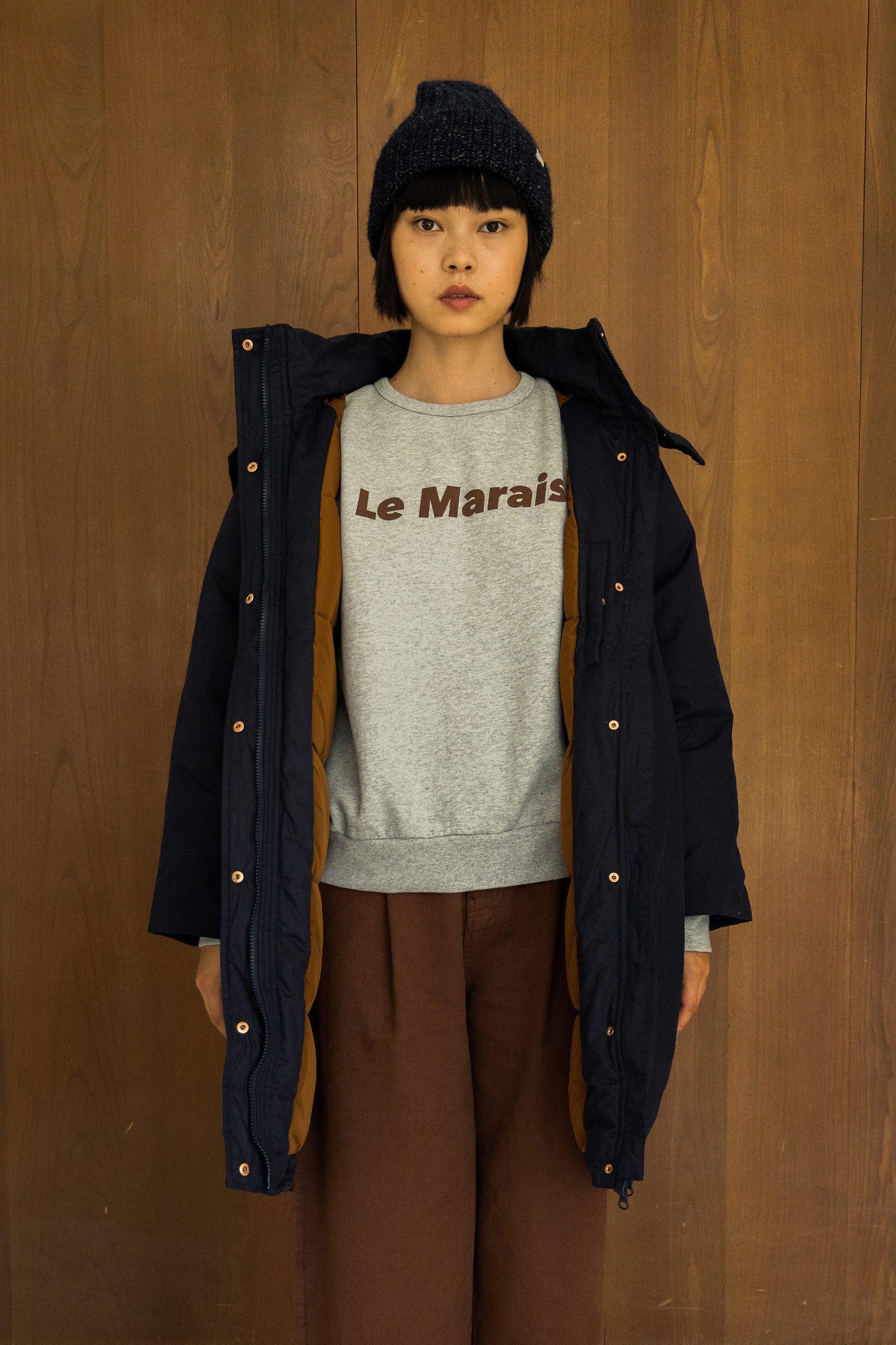 WOMAN OVERSIZED PADDED PARKA navy