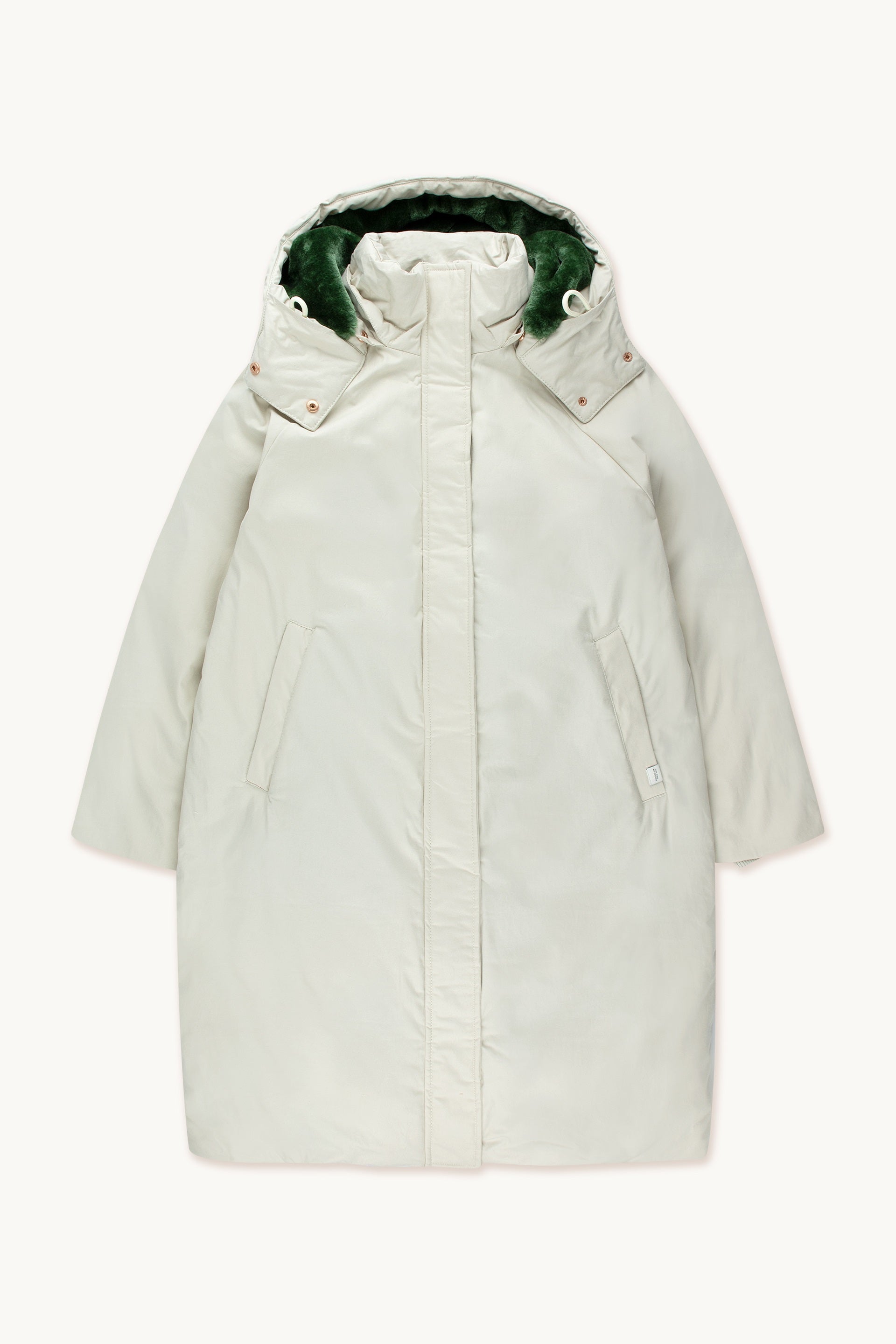 WOMAN OVERSIZED PADDED PARKA bluish grey