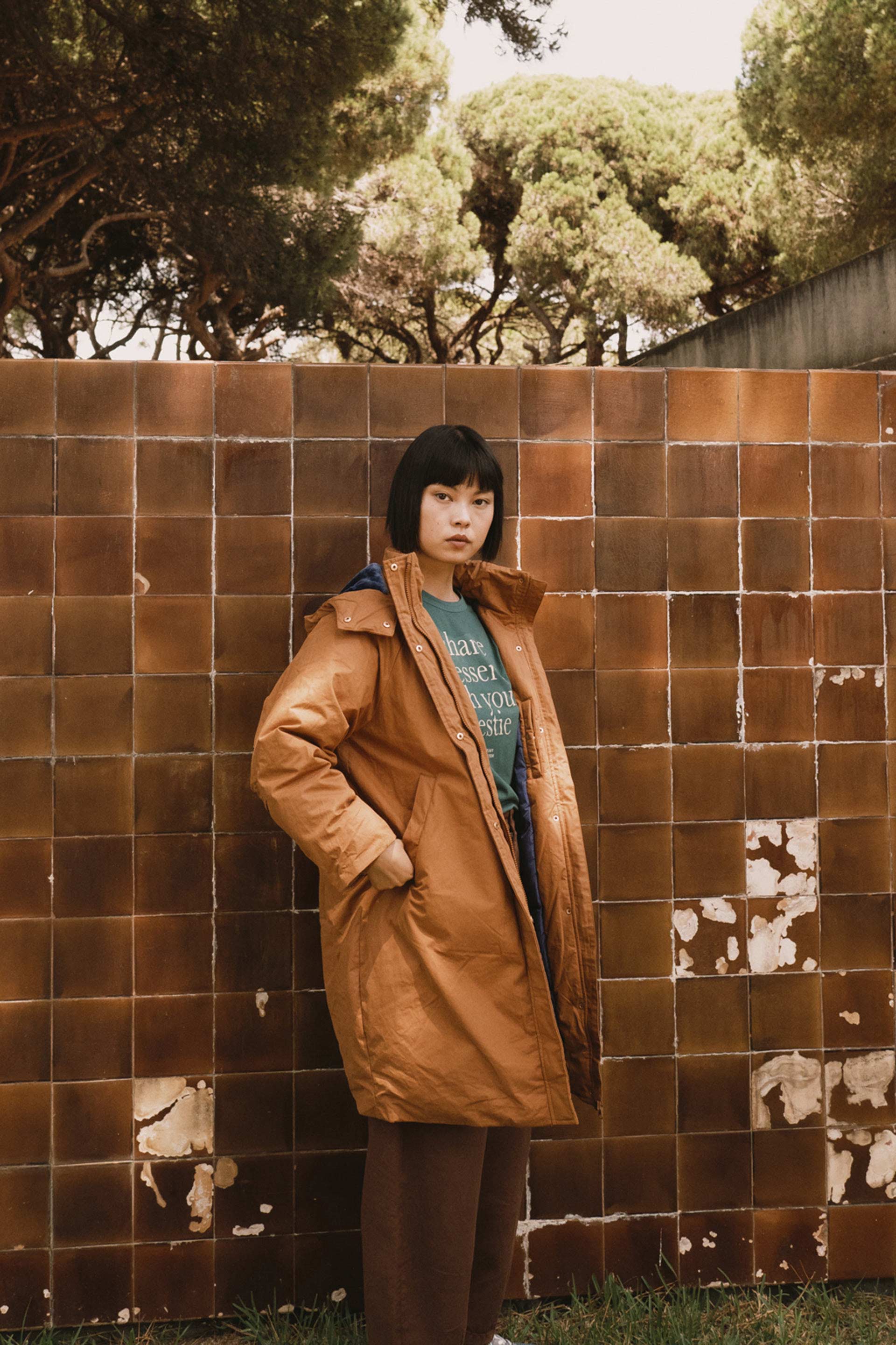 WOMAN OVERSIZED PADDED PARKA dark mustard