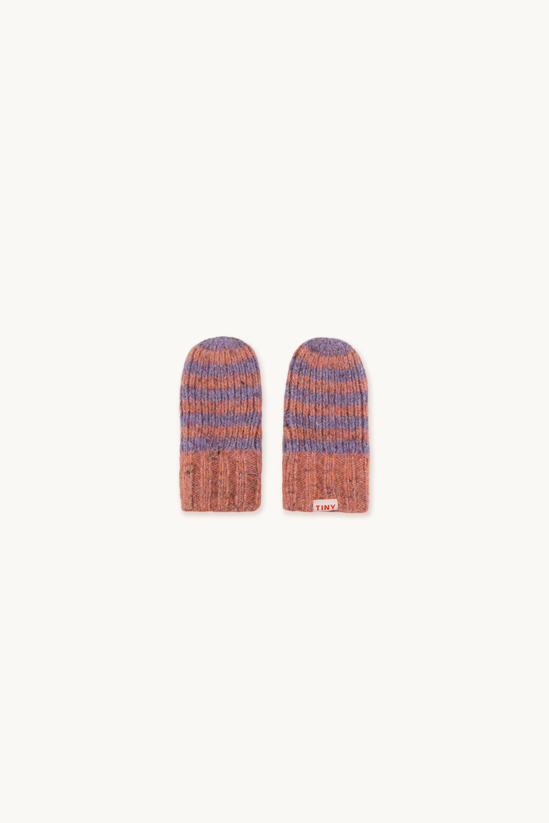 STRIPES MITTENS violet/powder pink