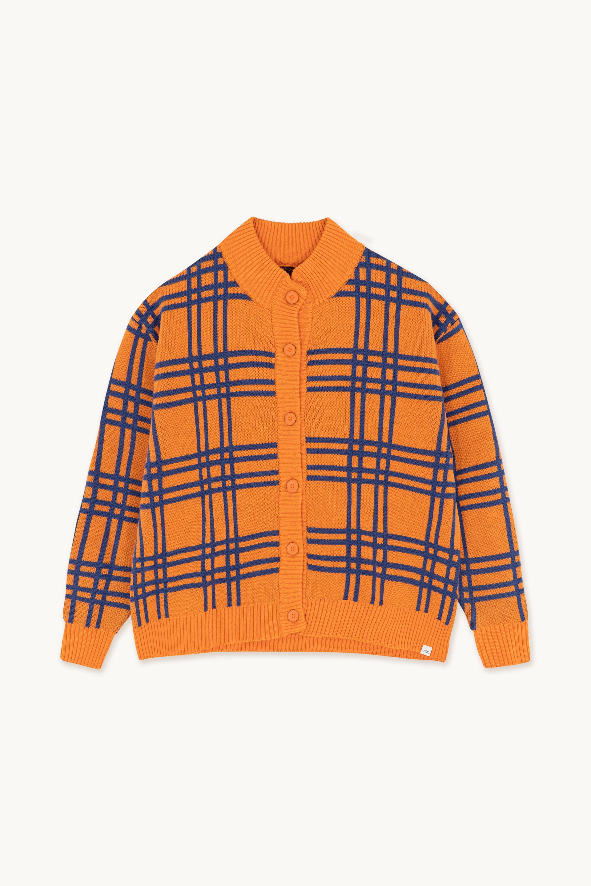 BELEN CHECKED CARDIGAN summer red