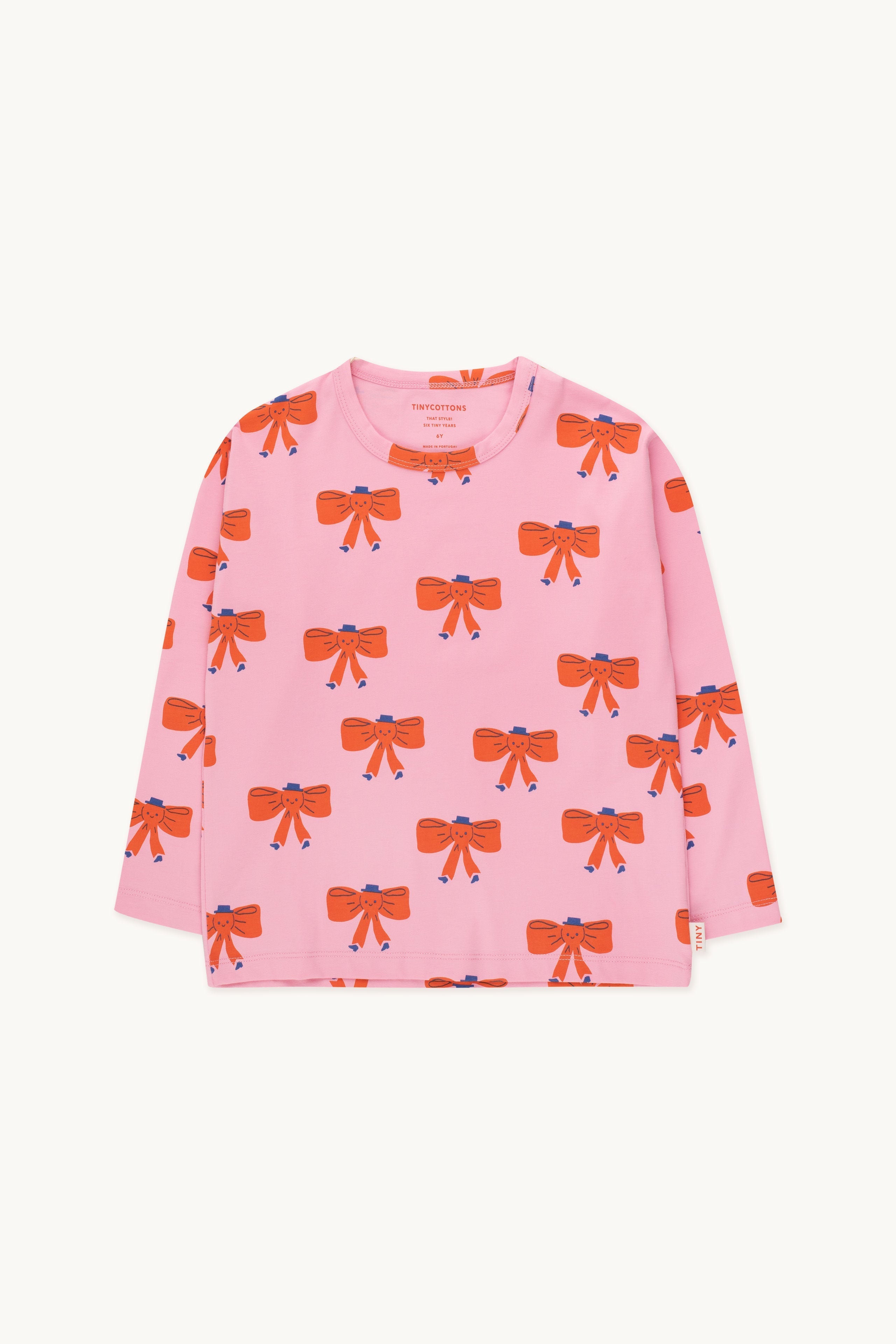 Tiny Bow Tee pink