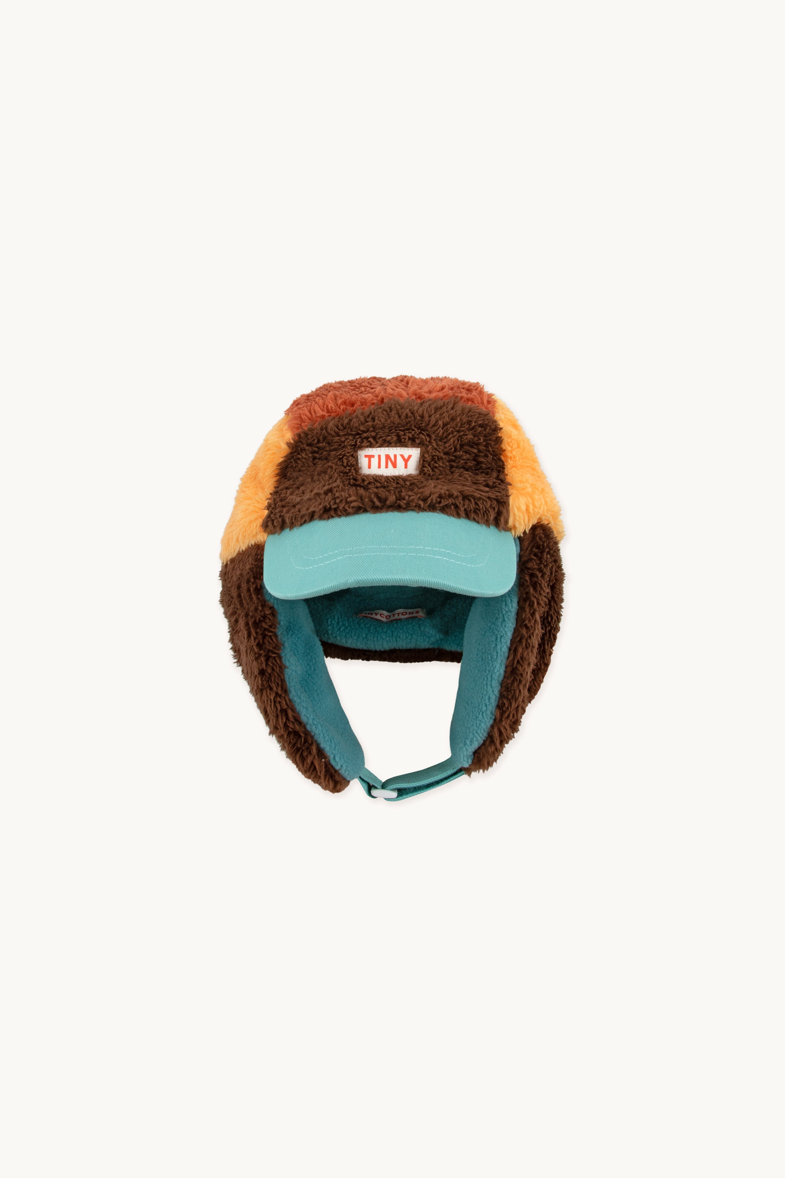 Color Block Polar Sherpa Cap dark brown/soft yellow