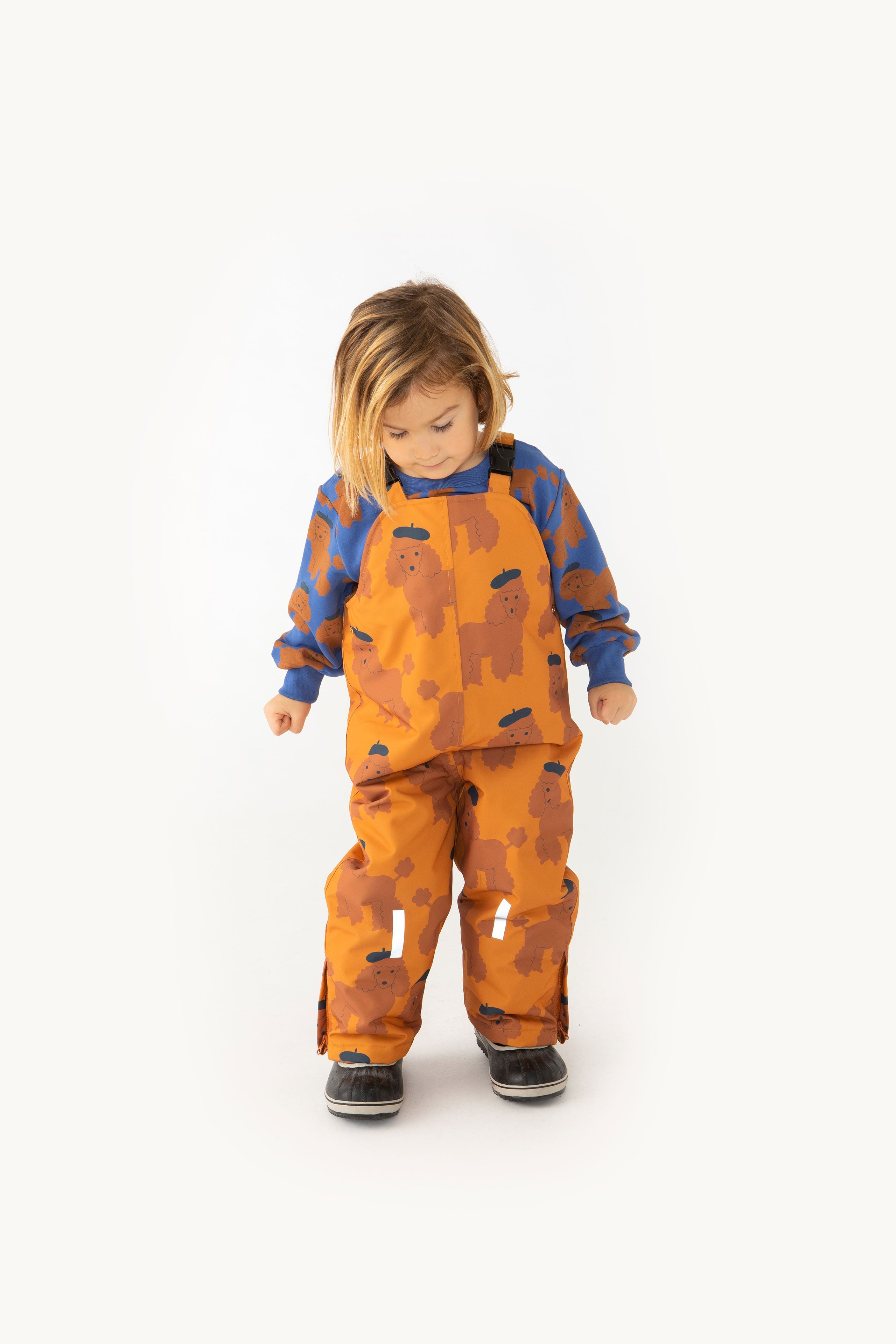 Tiny Poodle Snow Dungarees caramel