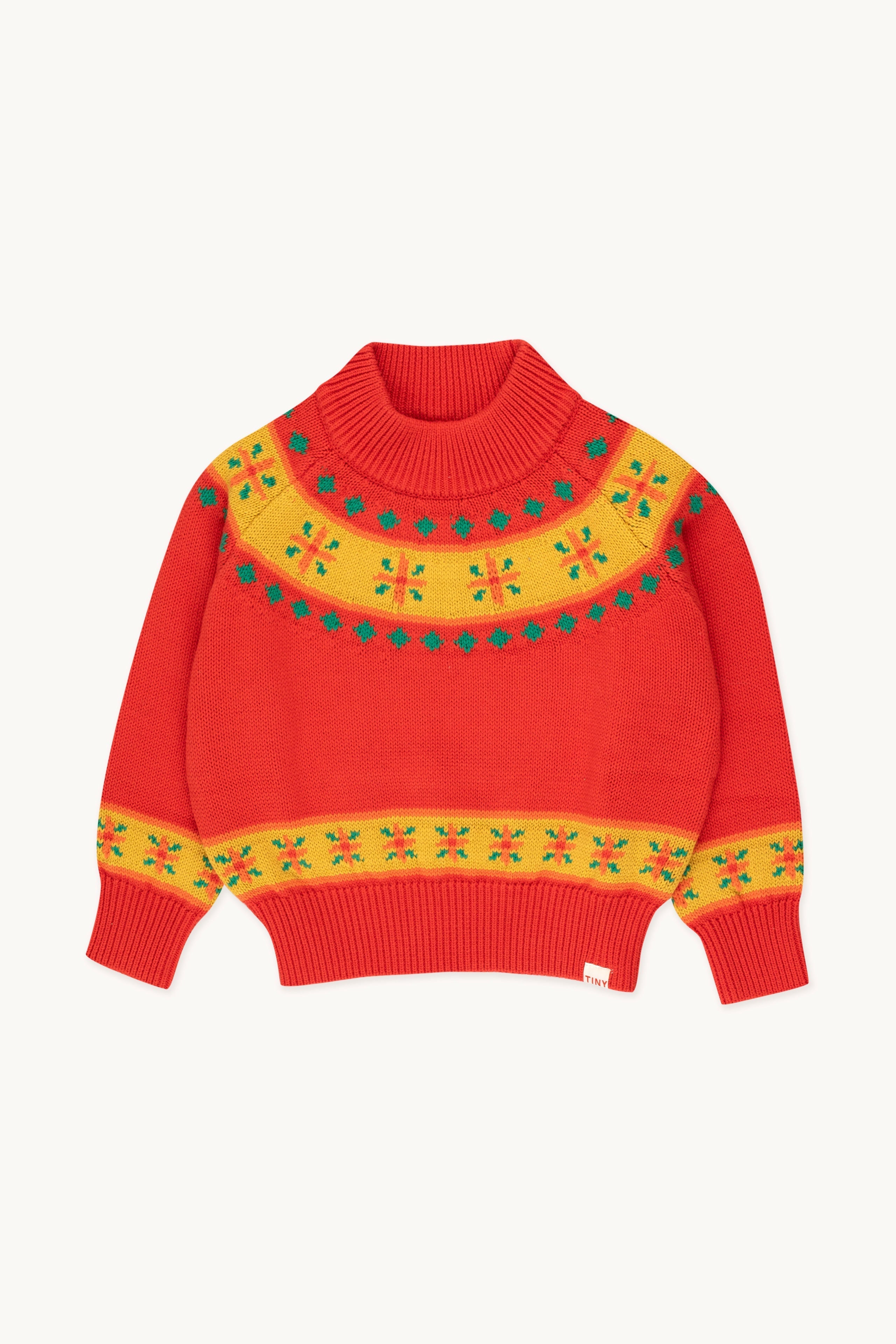 Folky Mockneck Sweater deep red