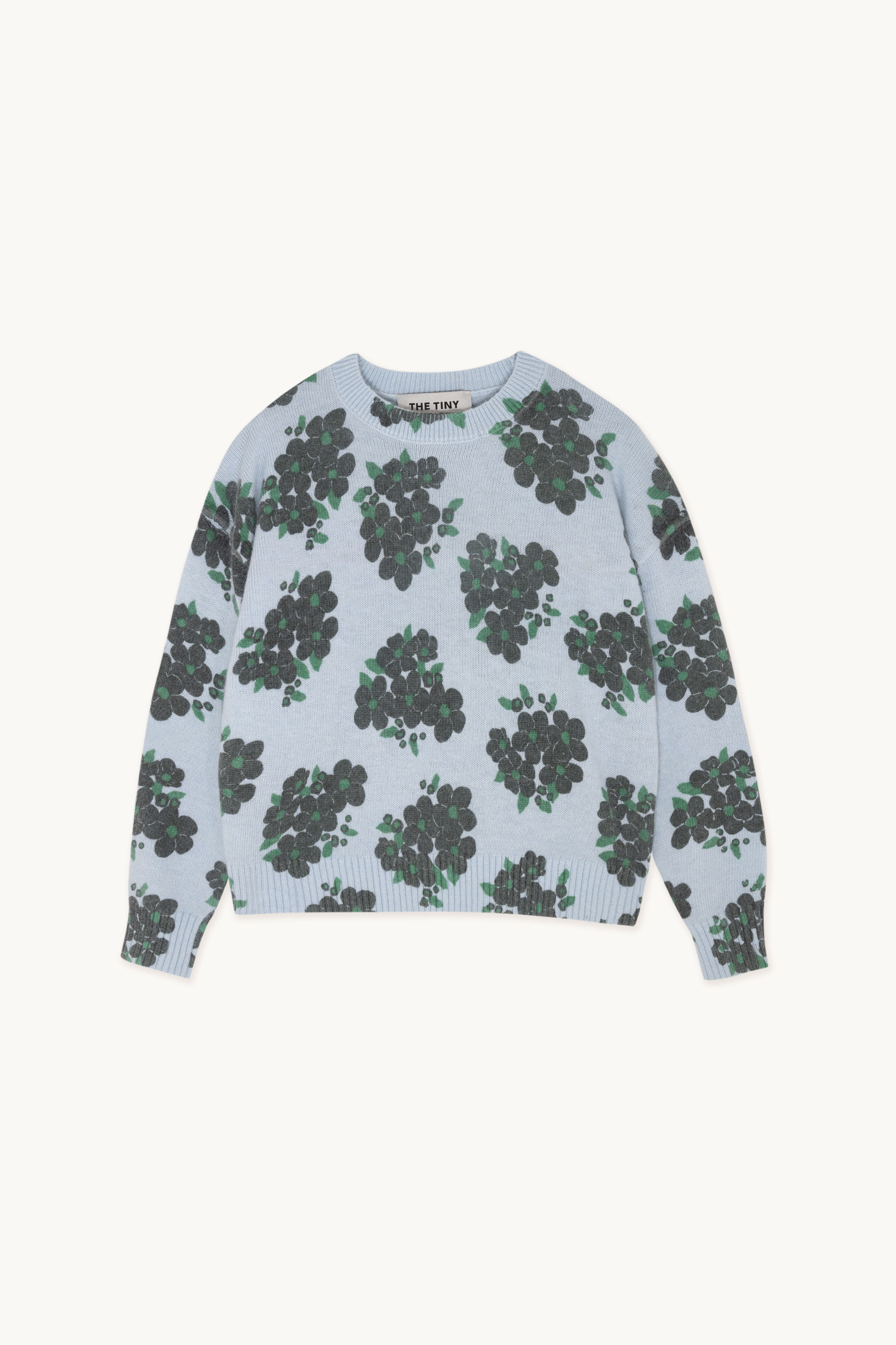 Jersey Lucile Flowers milky blue