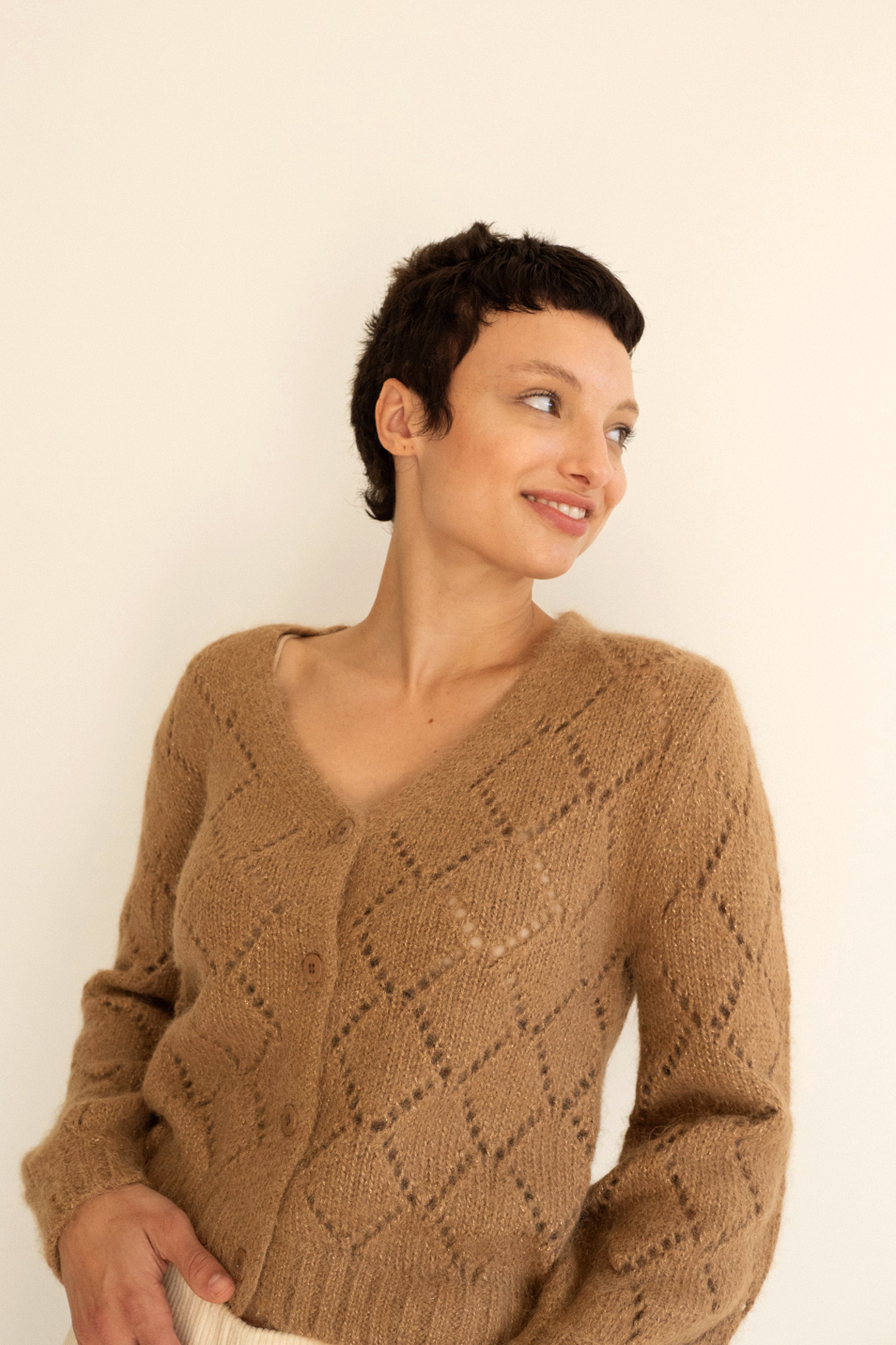 Cardigan Maite dark brown