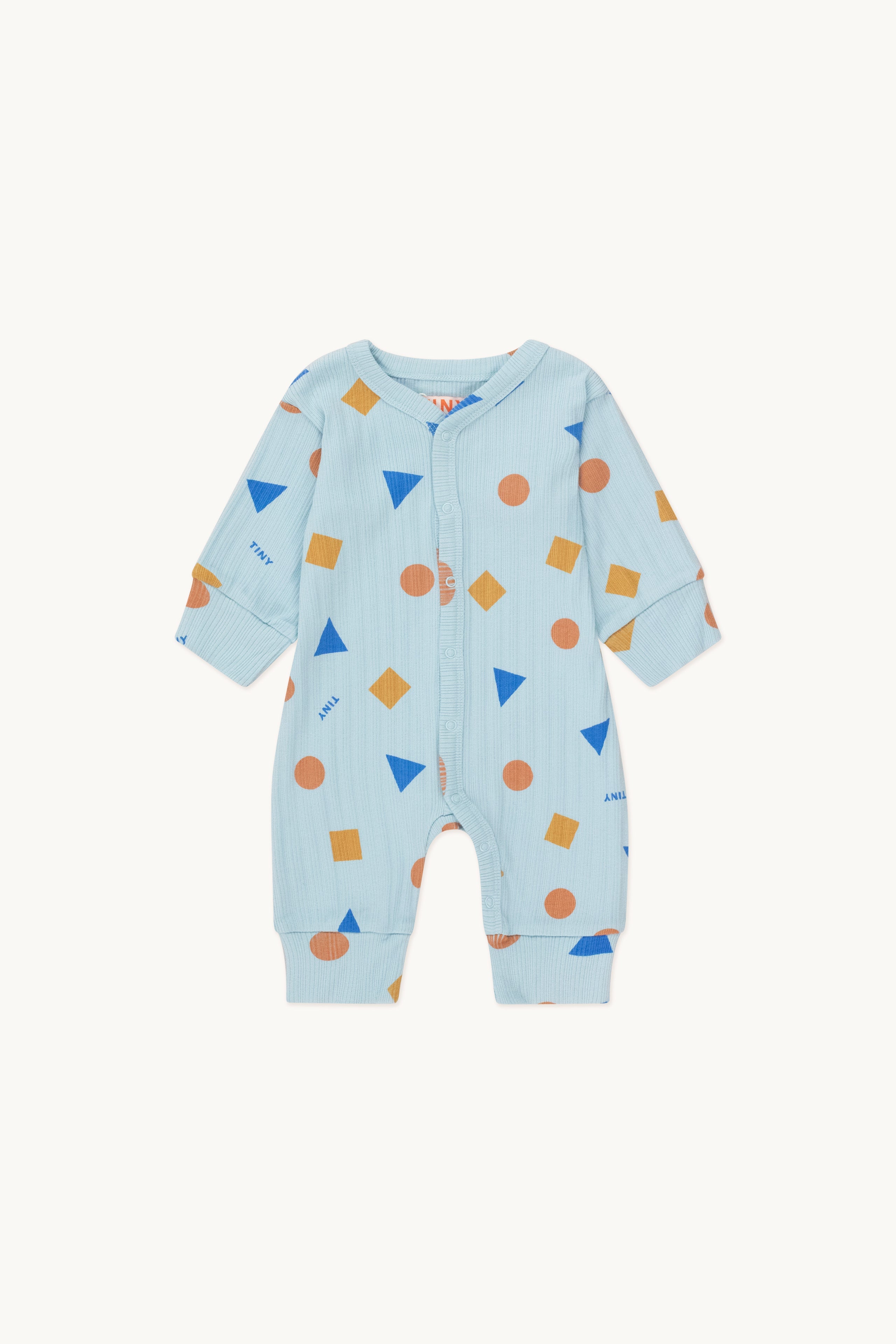 Geometric one-piece warm blue