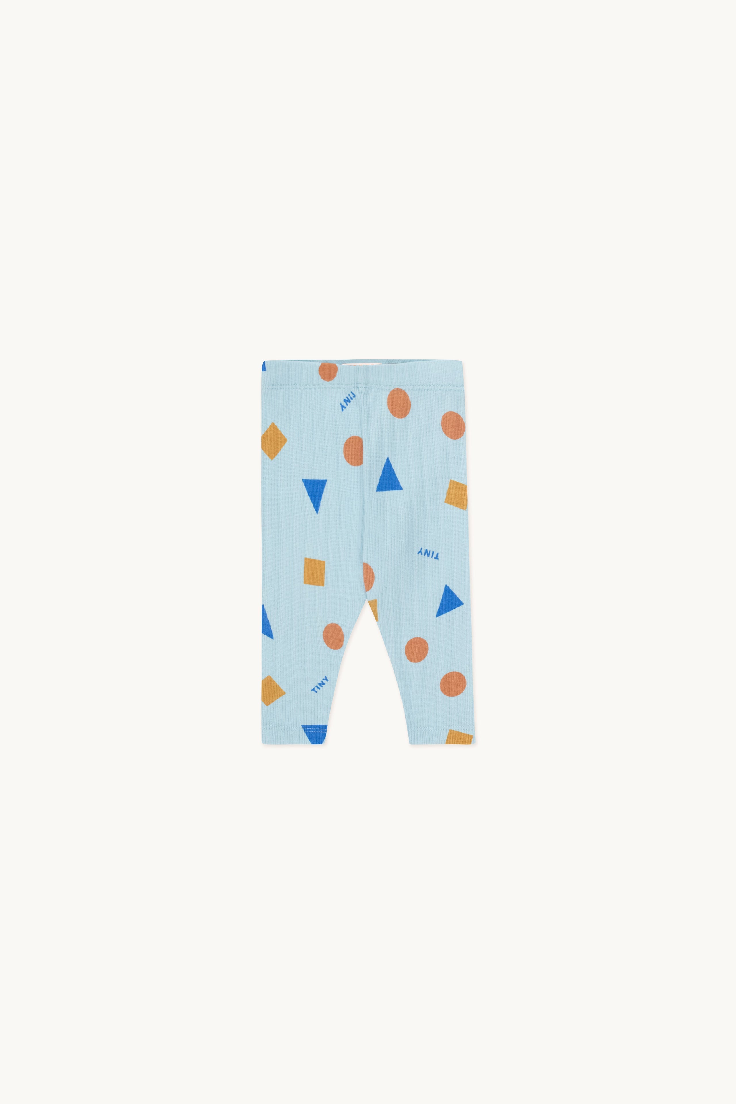 Geometric baby leggings warm blue