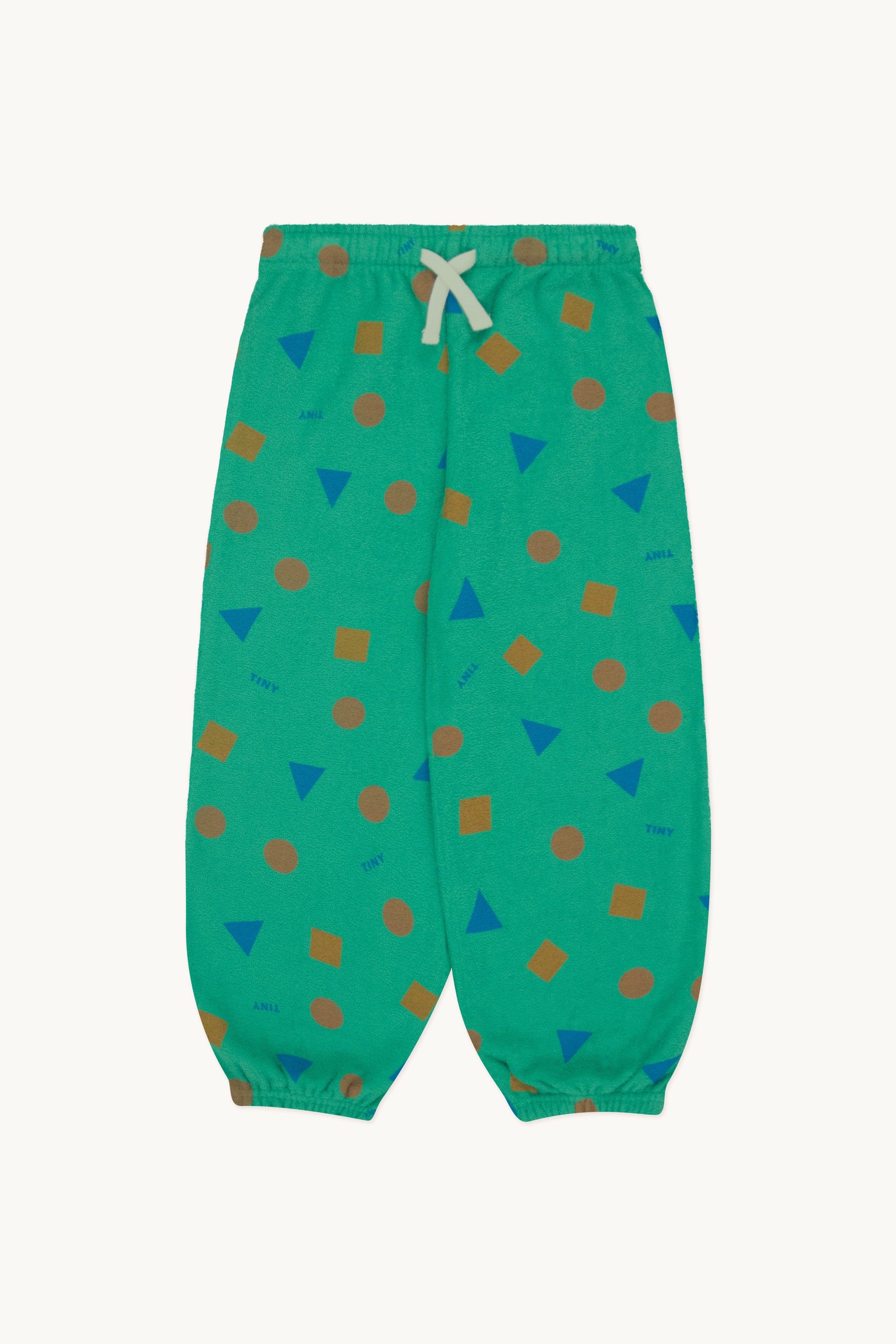 Geometric sweatpants deep green