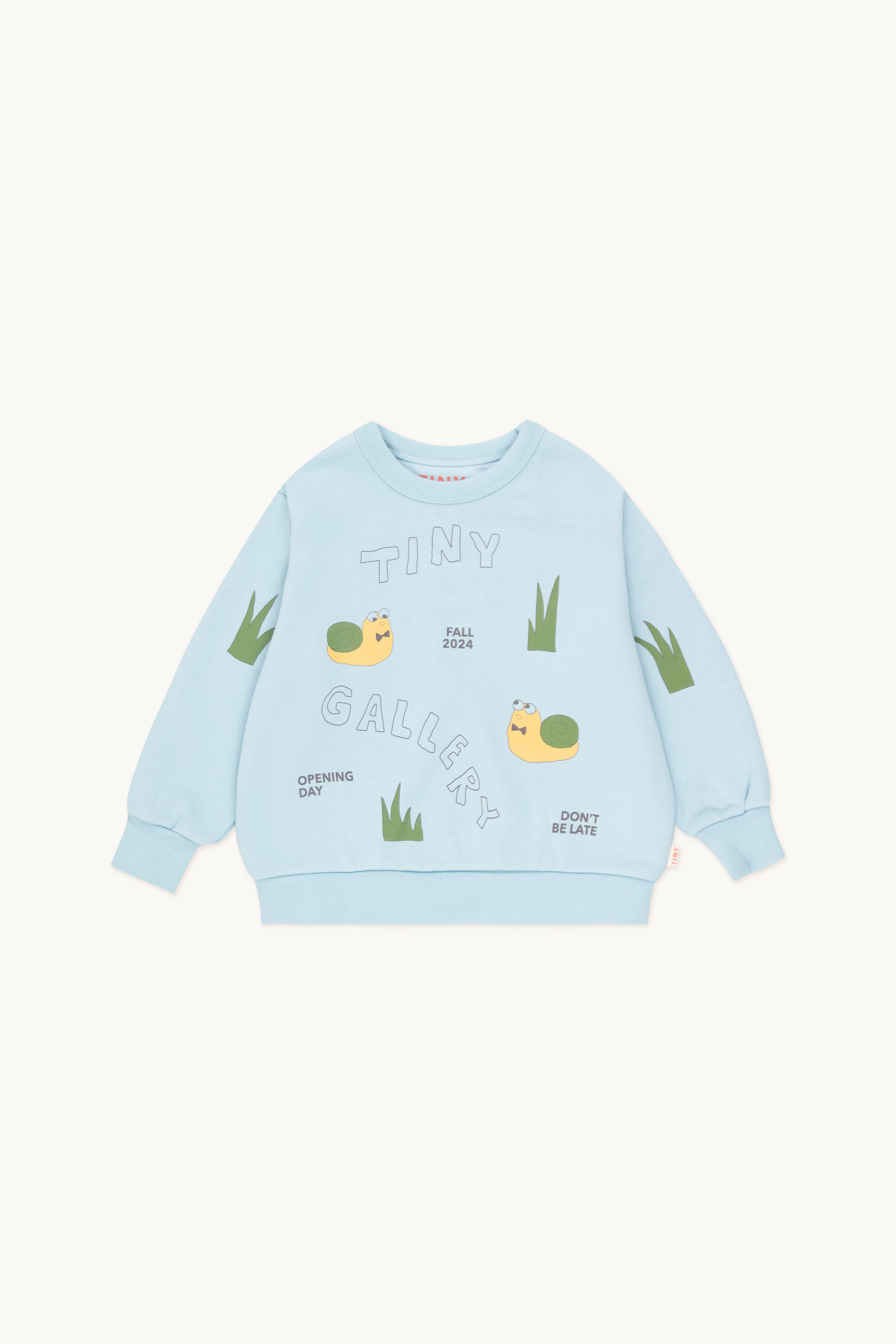 Artsy snail sweatshirt warm blue