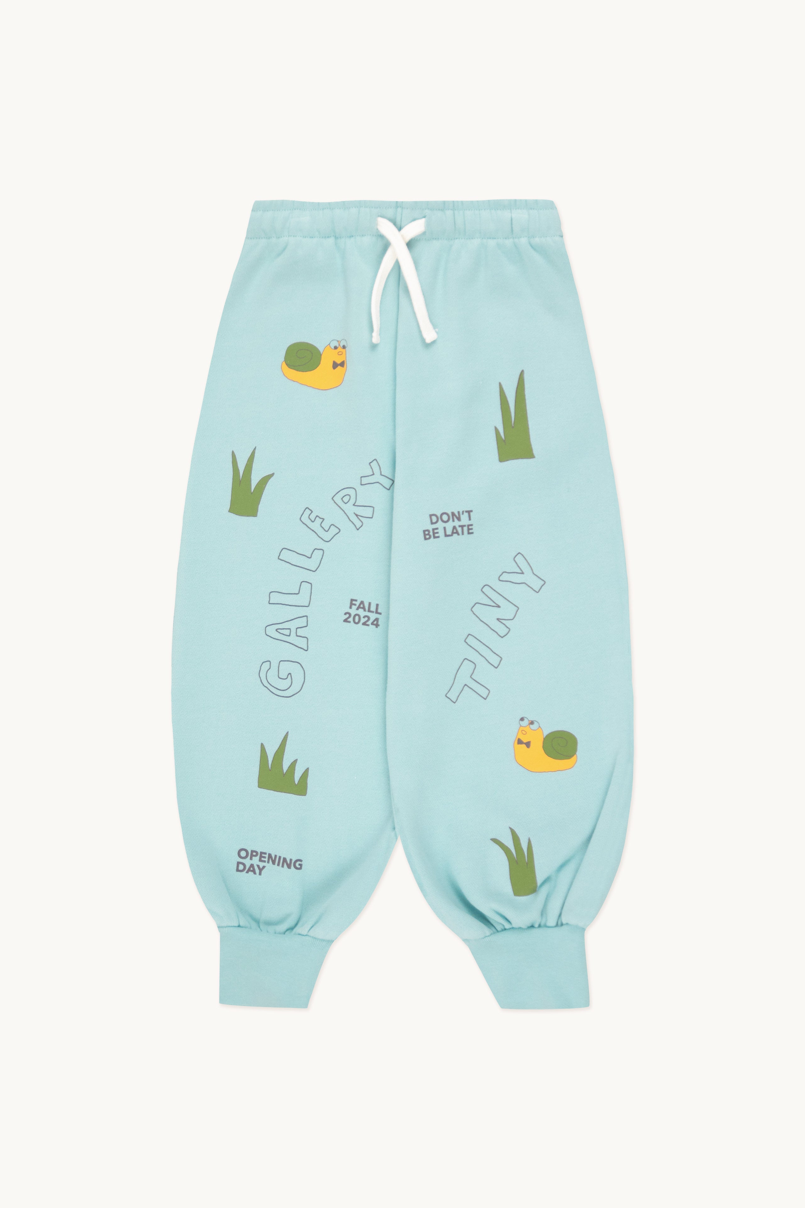 Artsy snail sweatpants warm blue