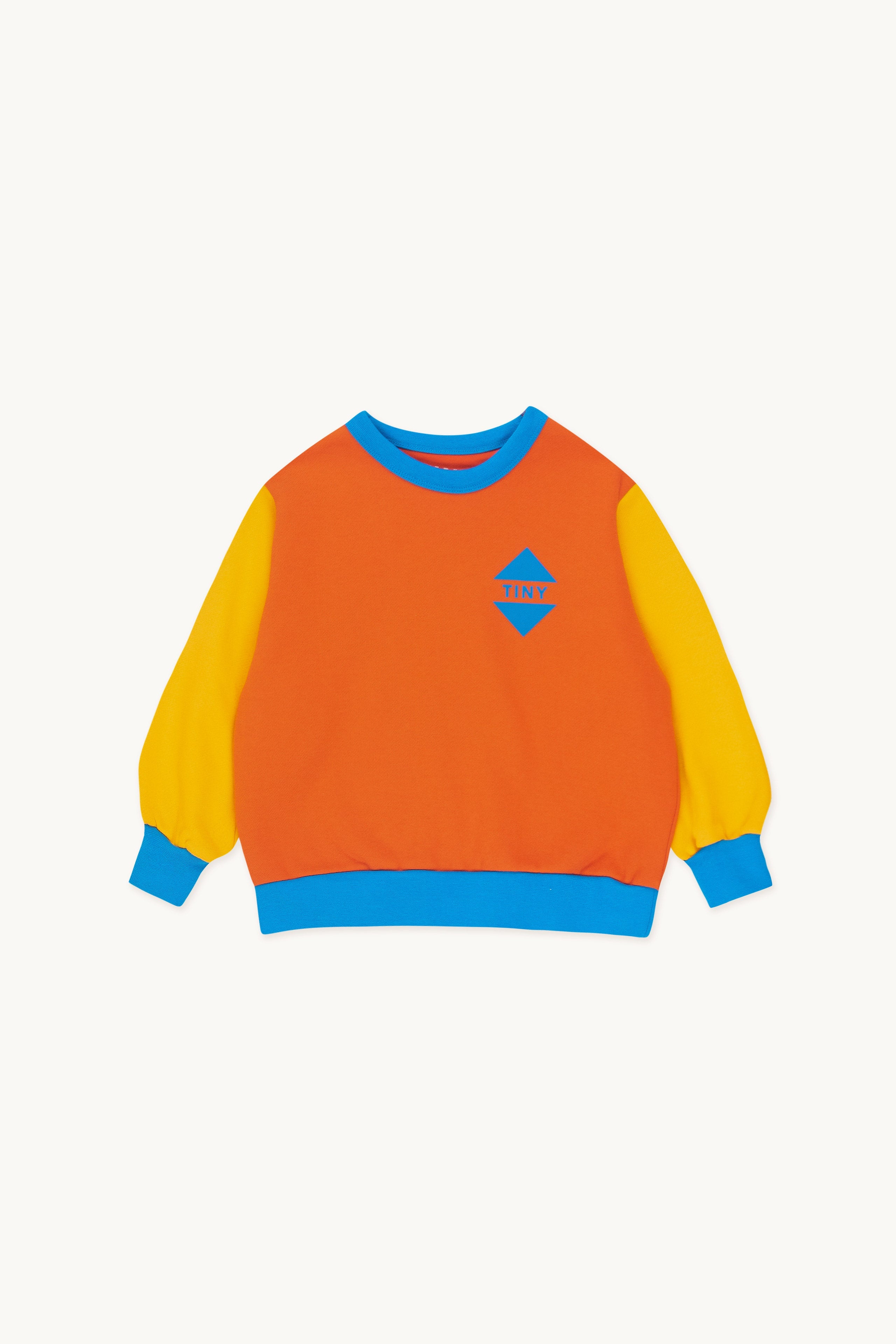 Color block sweatshirt brick/deep yellow