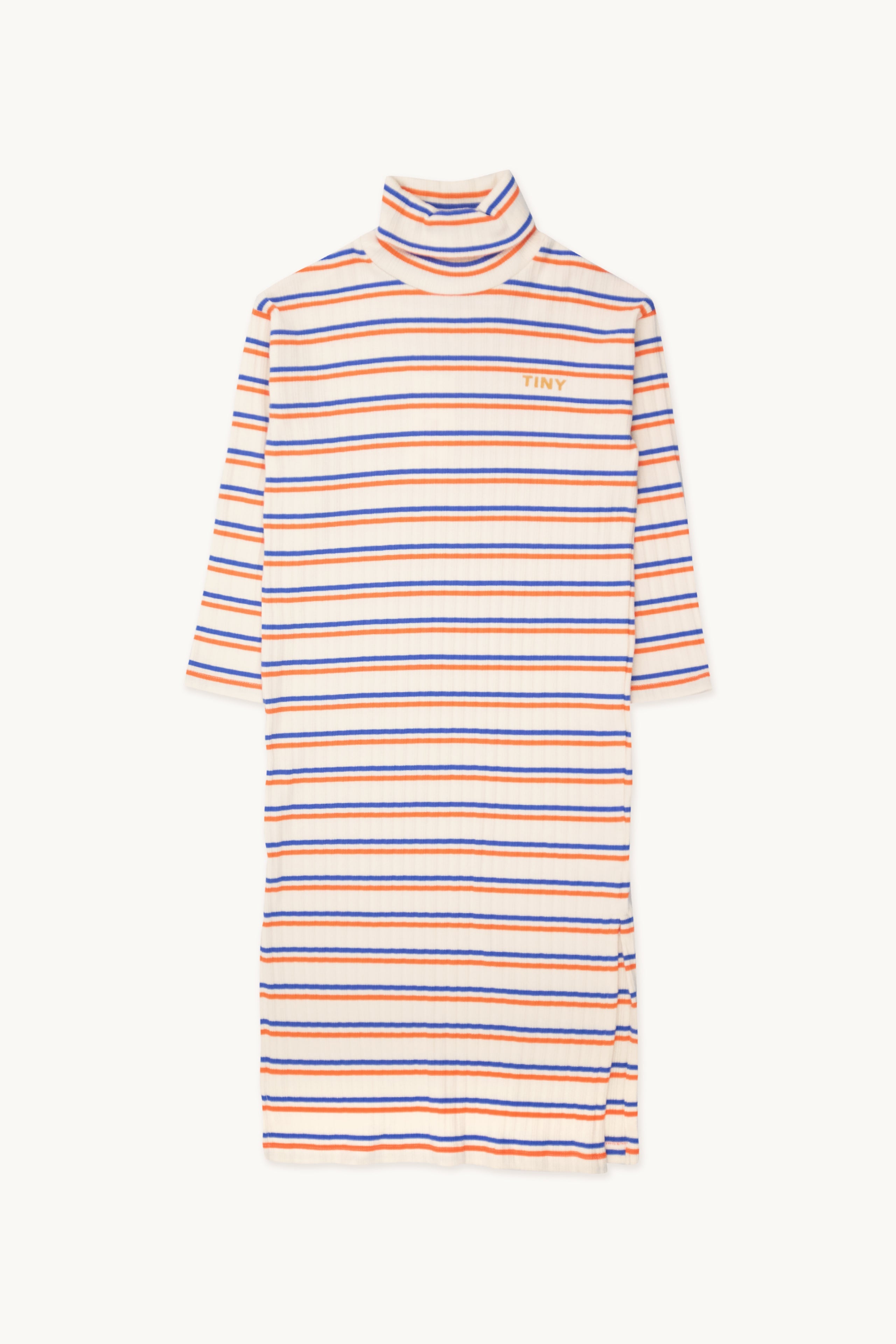 Stripes Mockneck Dress light cream