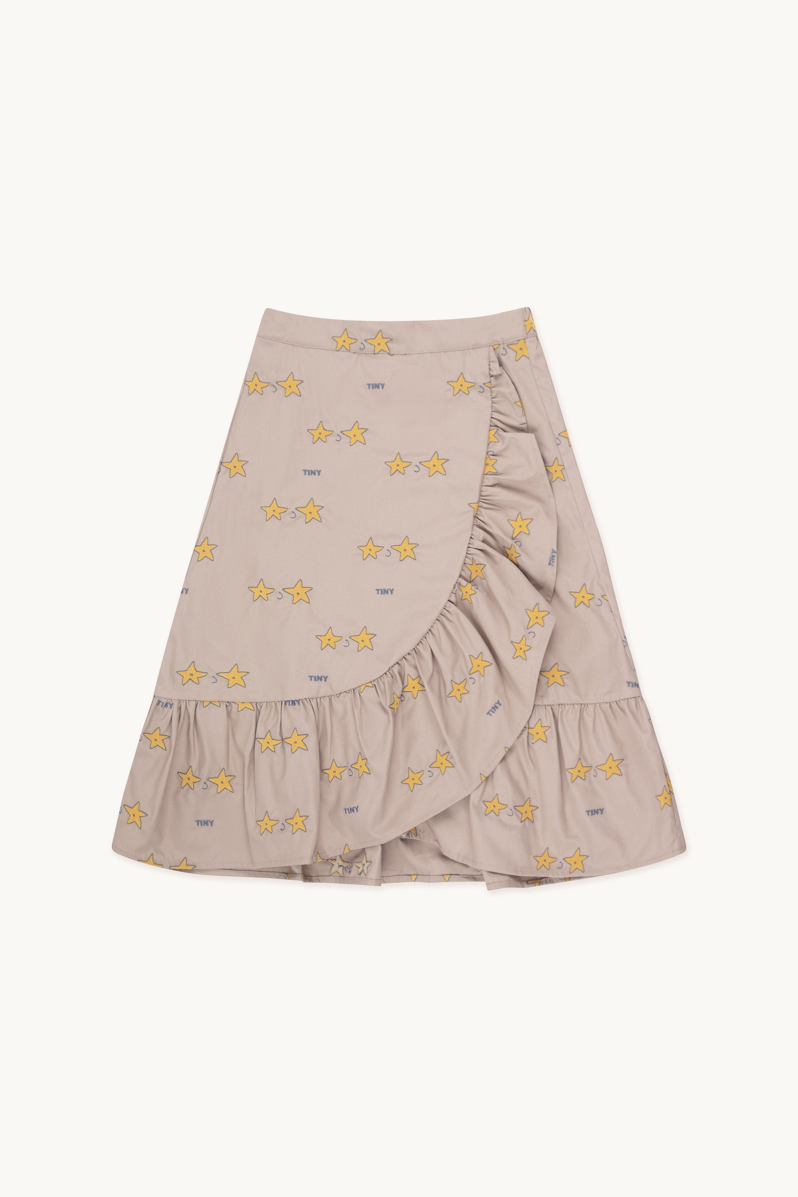 Avant-garde long skirt taupe