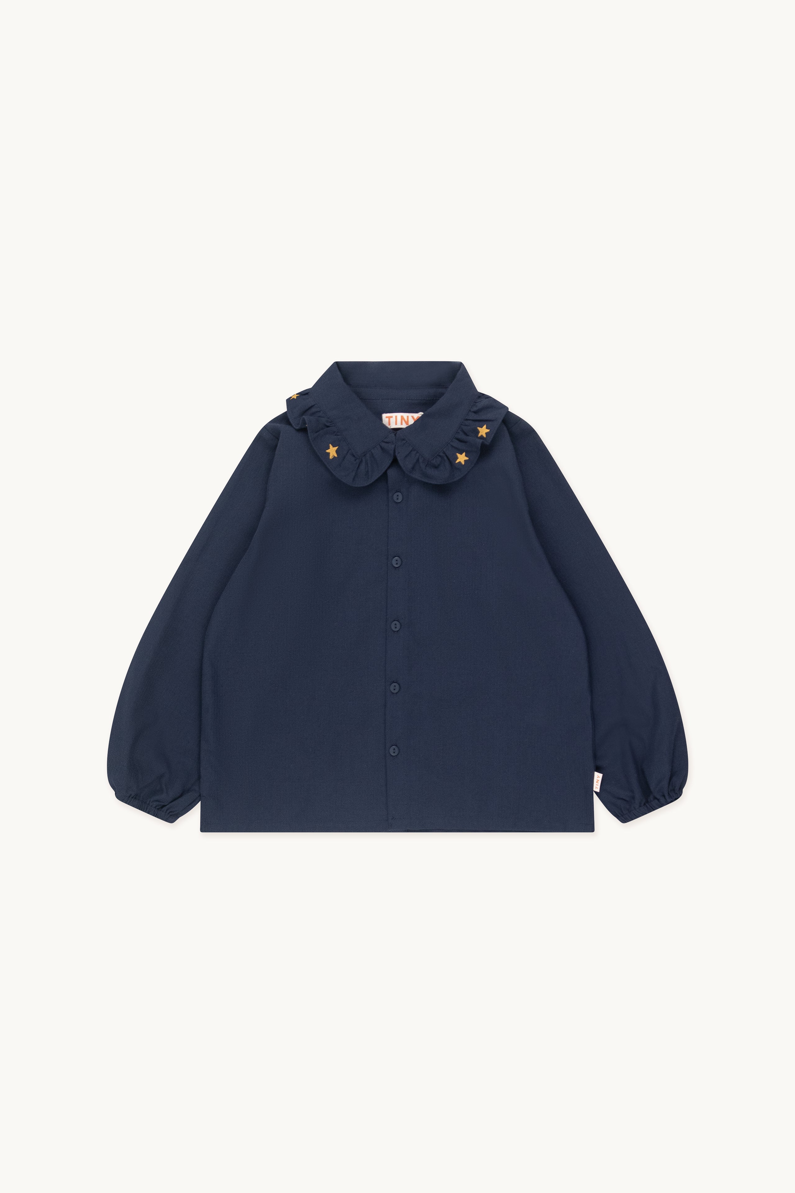 Stars frill collar shirt navy