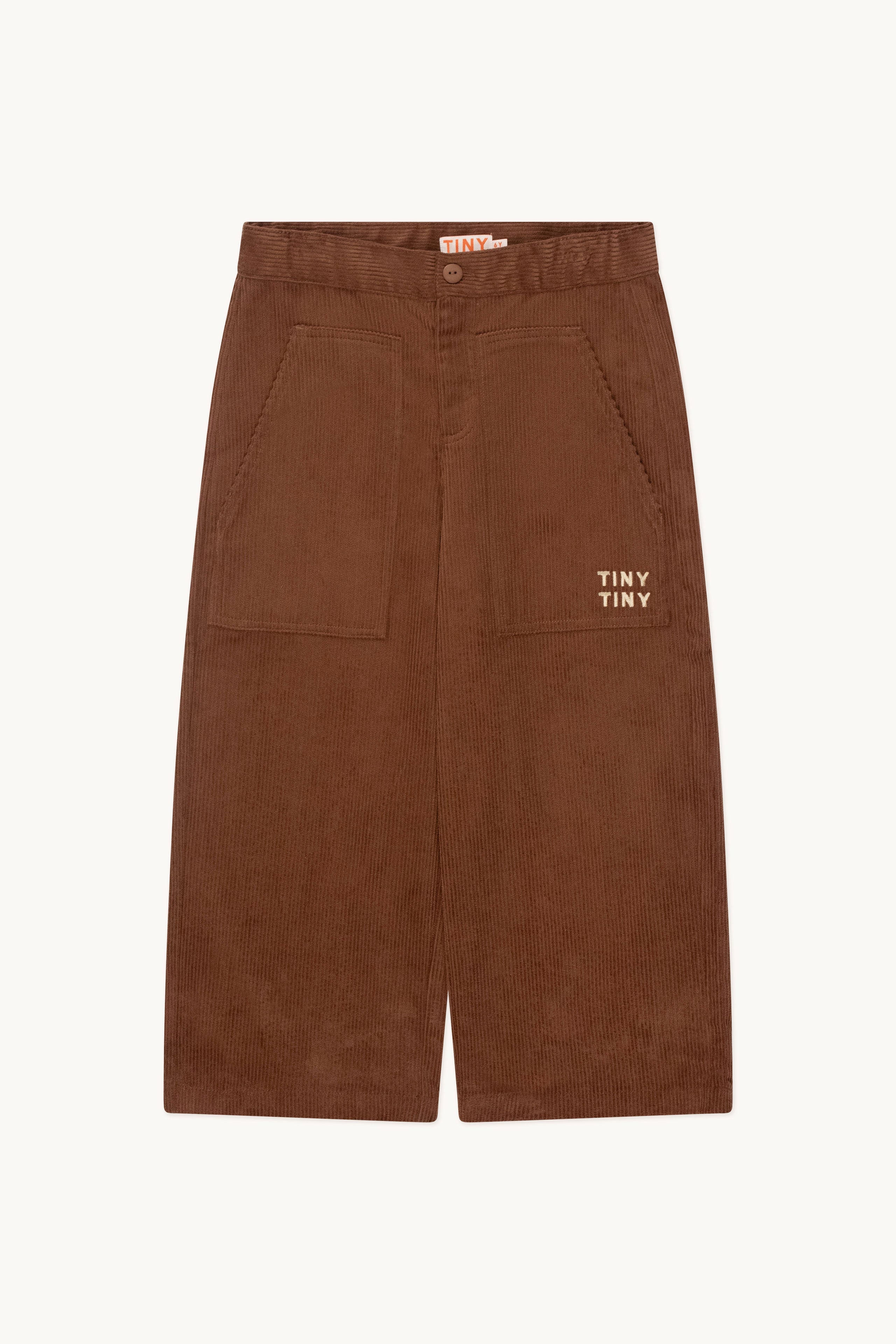 Corduroy straight pants chocolate