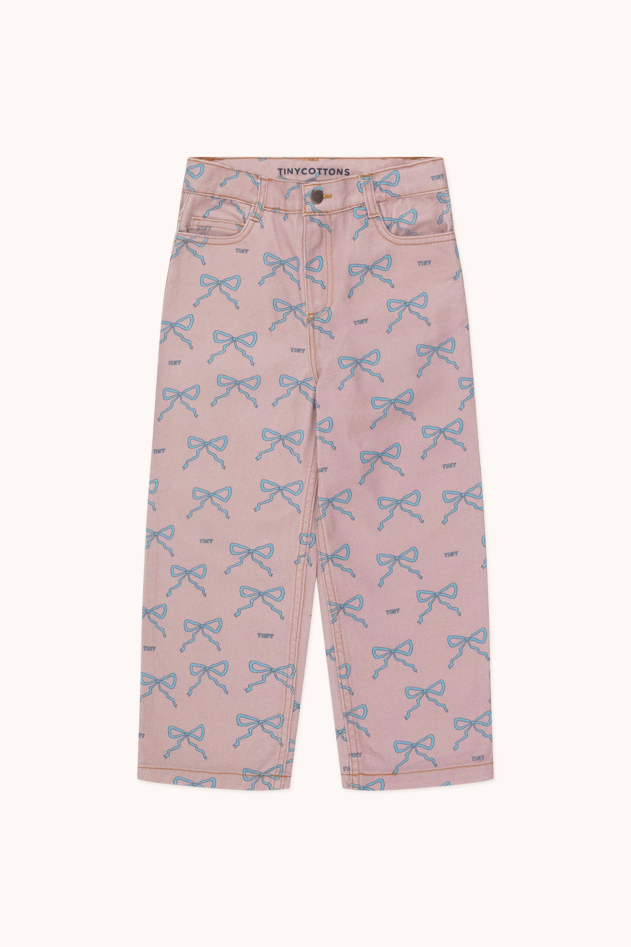 Bows straight jeans taupe