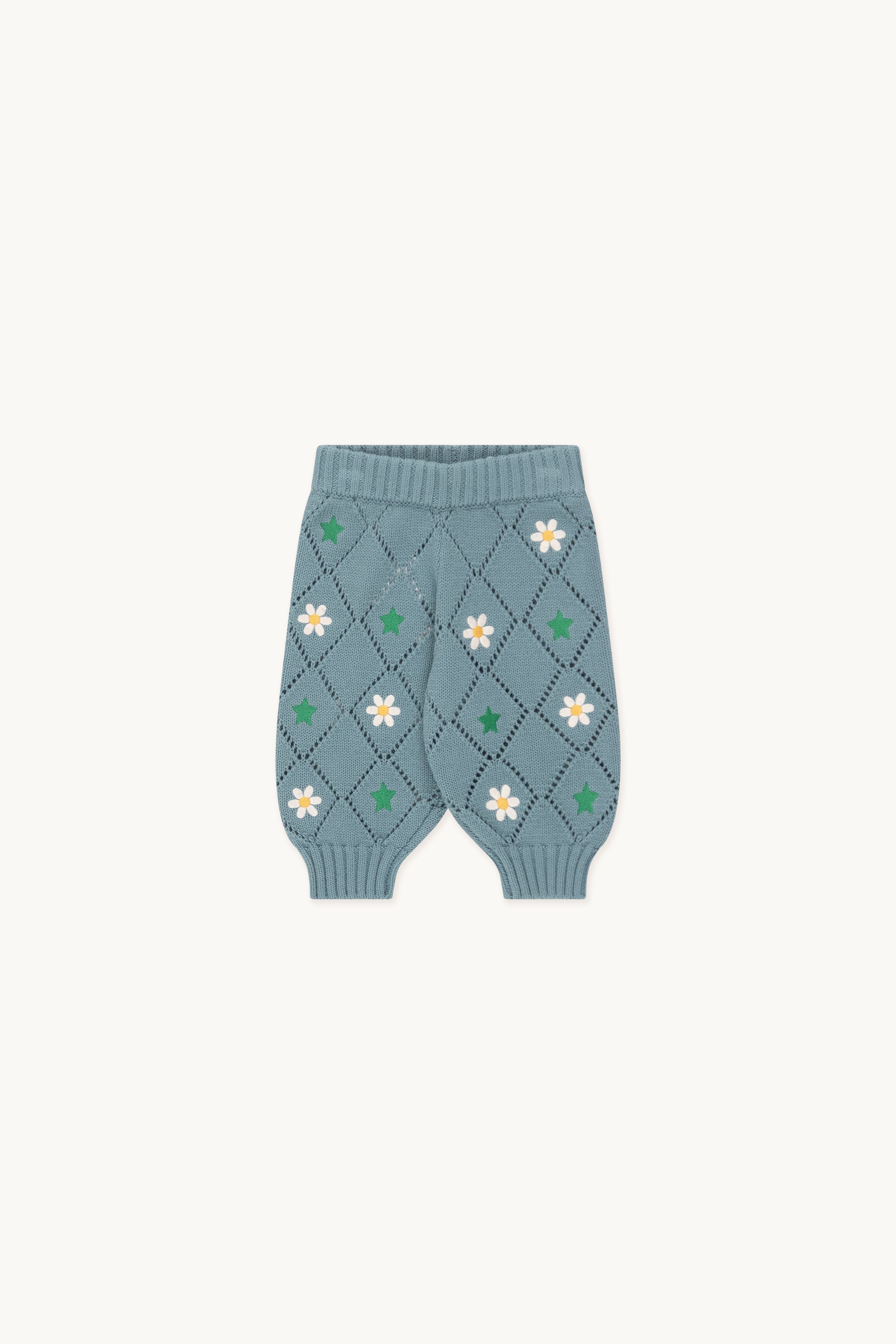 Pantalón stars and flowers dark pistachio