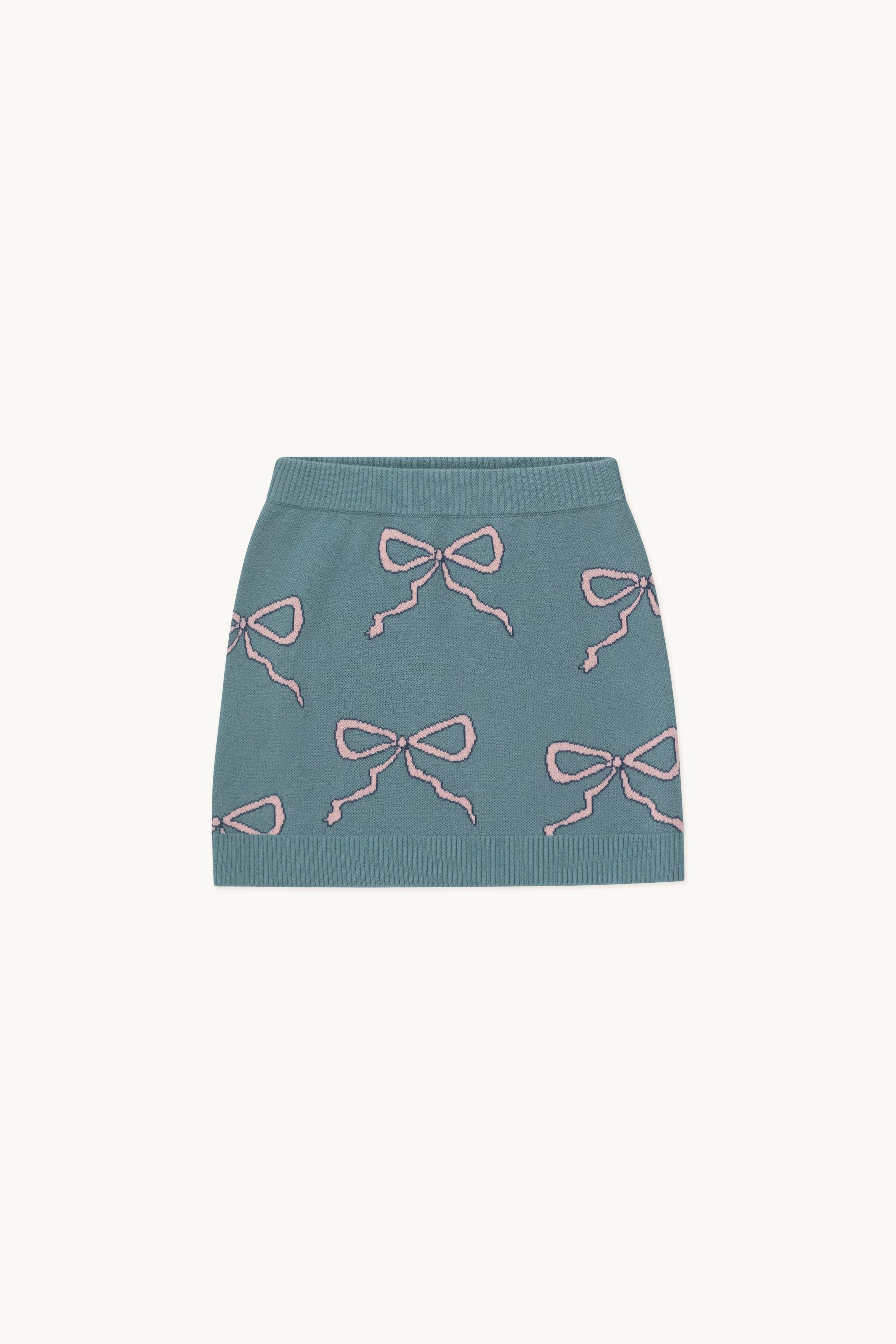 Bow short skirt warm blue