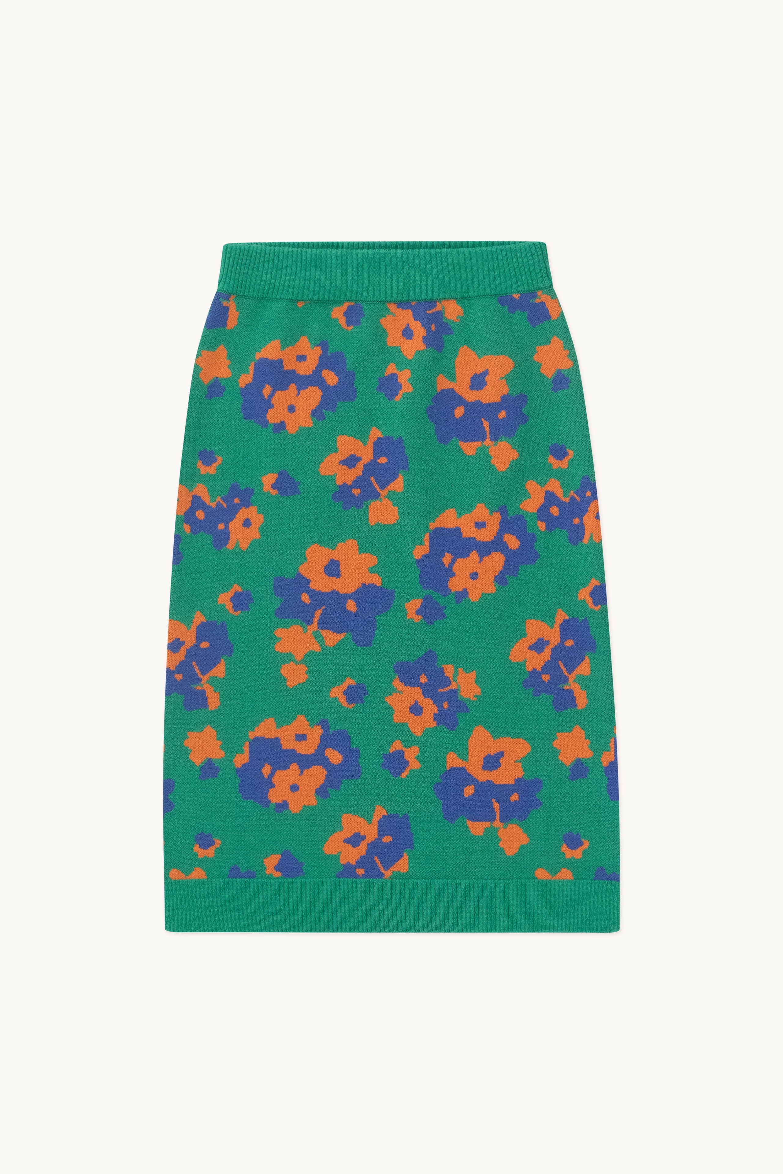 Falda larga flowers emerald