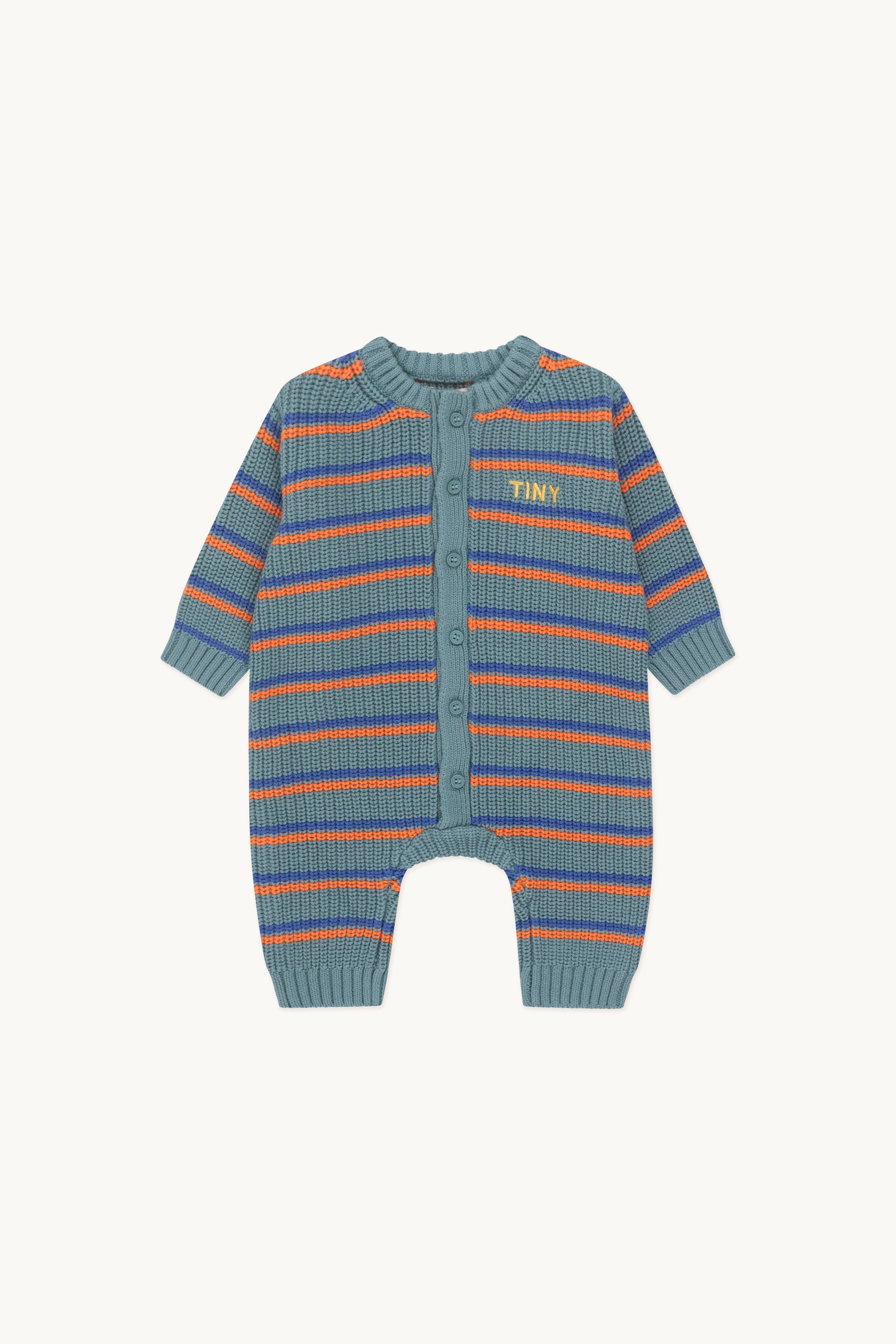 Stripes one-piece dark pistachio