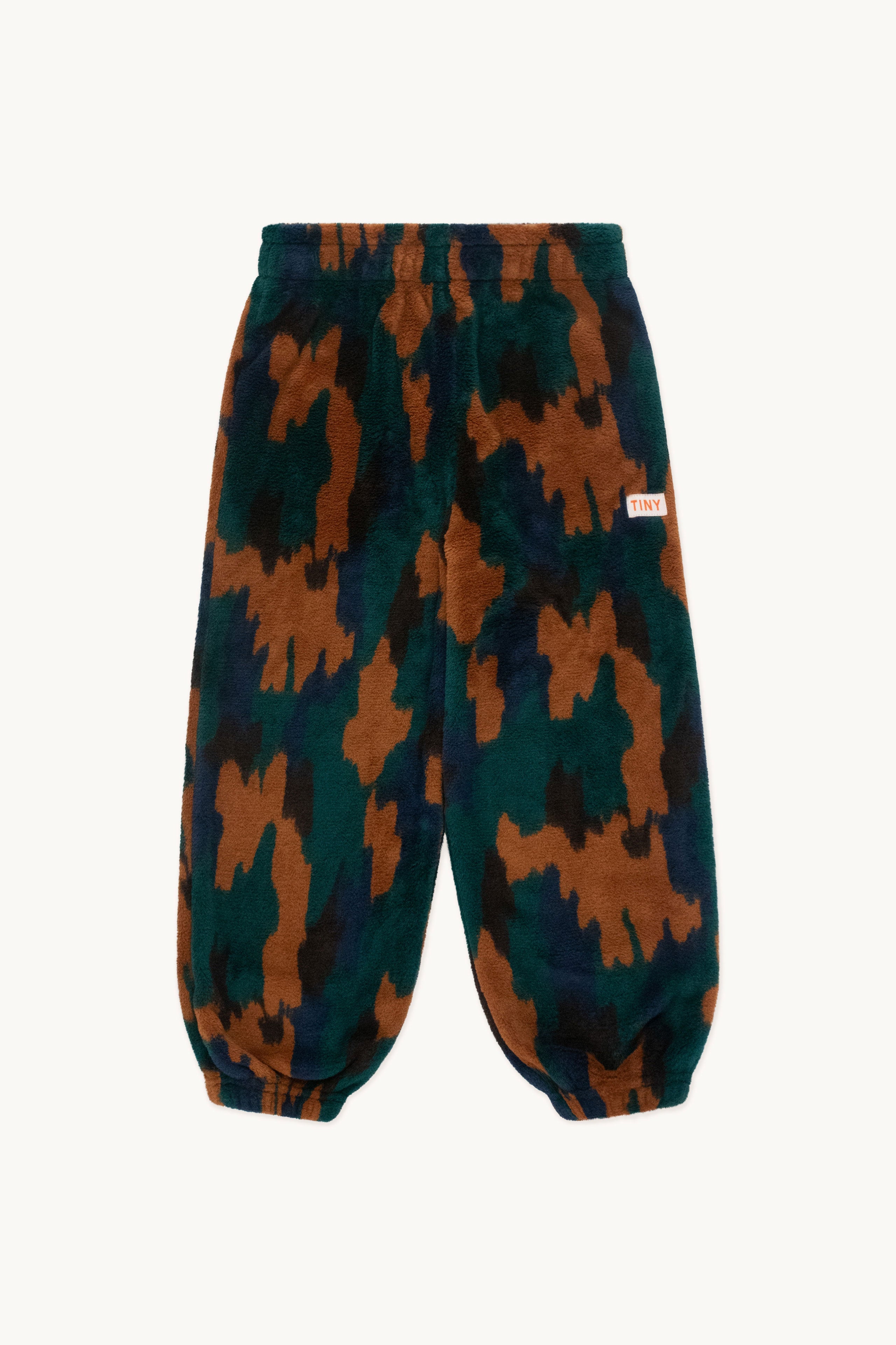 Camo polar sweatpants brown