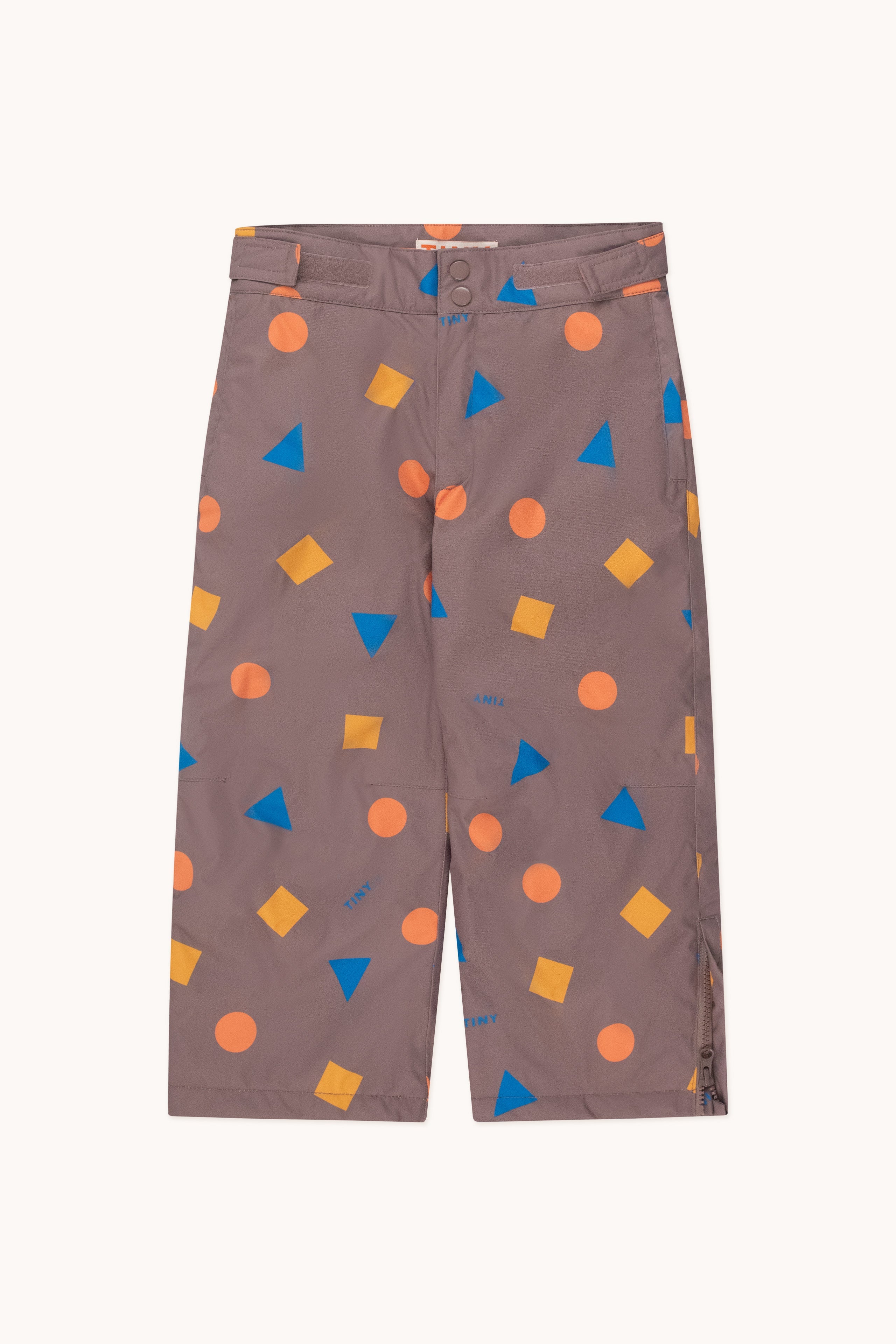 Geometric snow pants purple grey