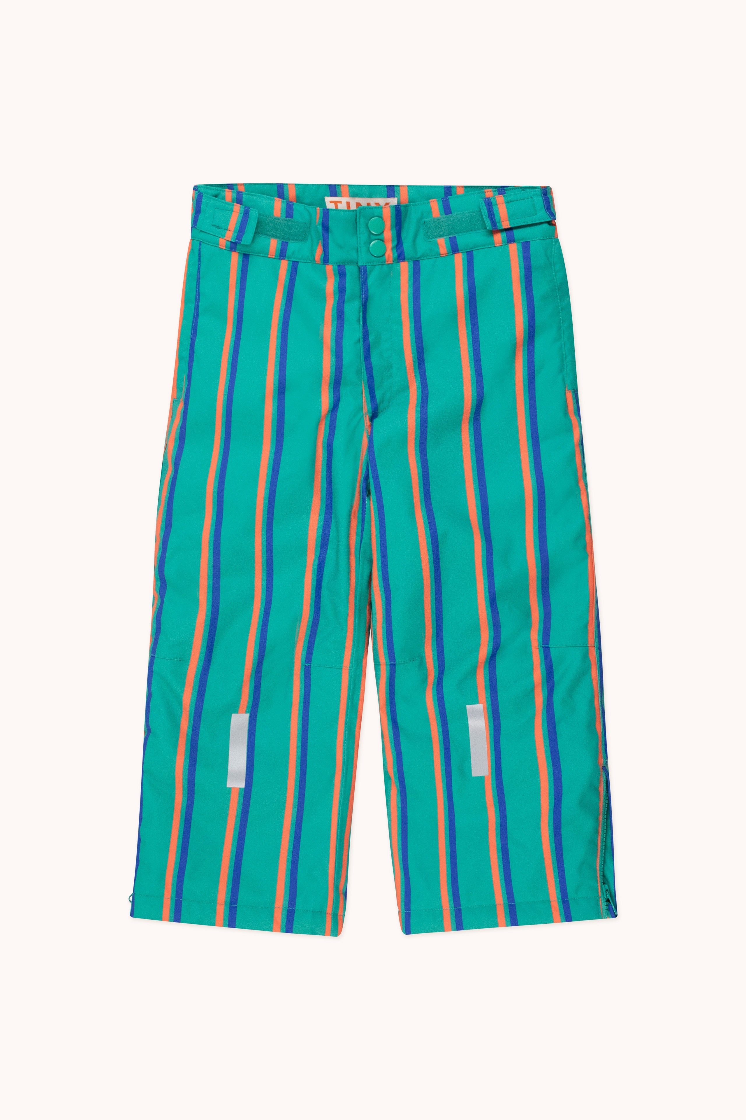 Stripes snow pants emerald