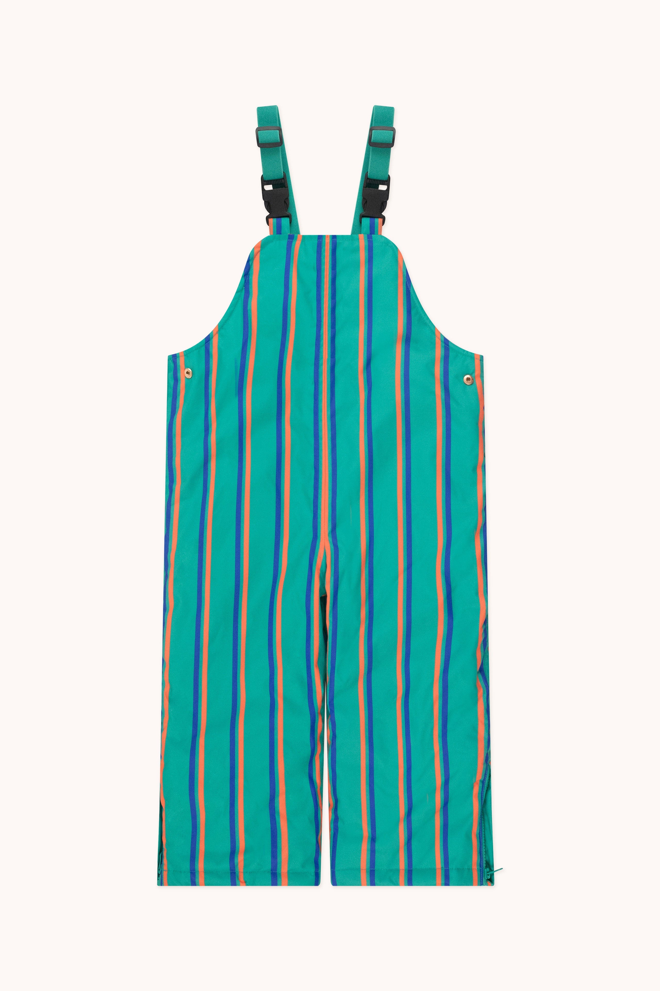 Stripes snow dungarees emerald