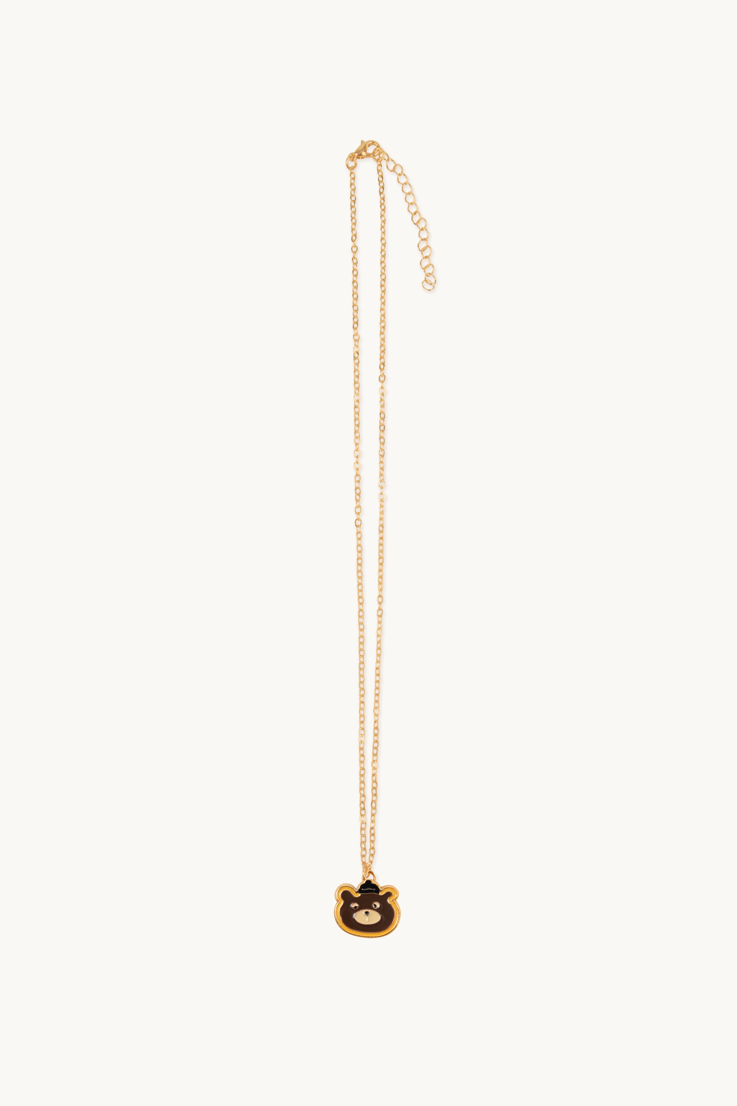 Bear necklace brown