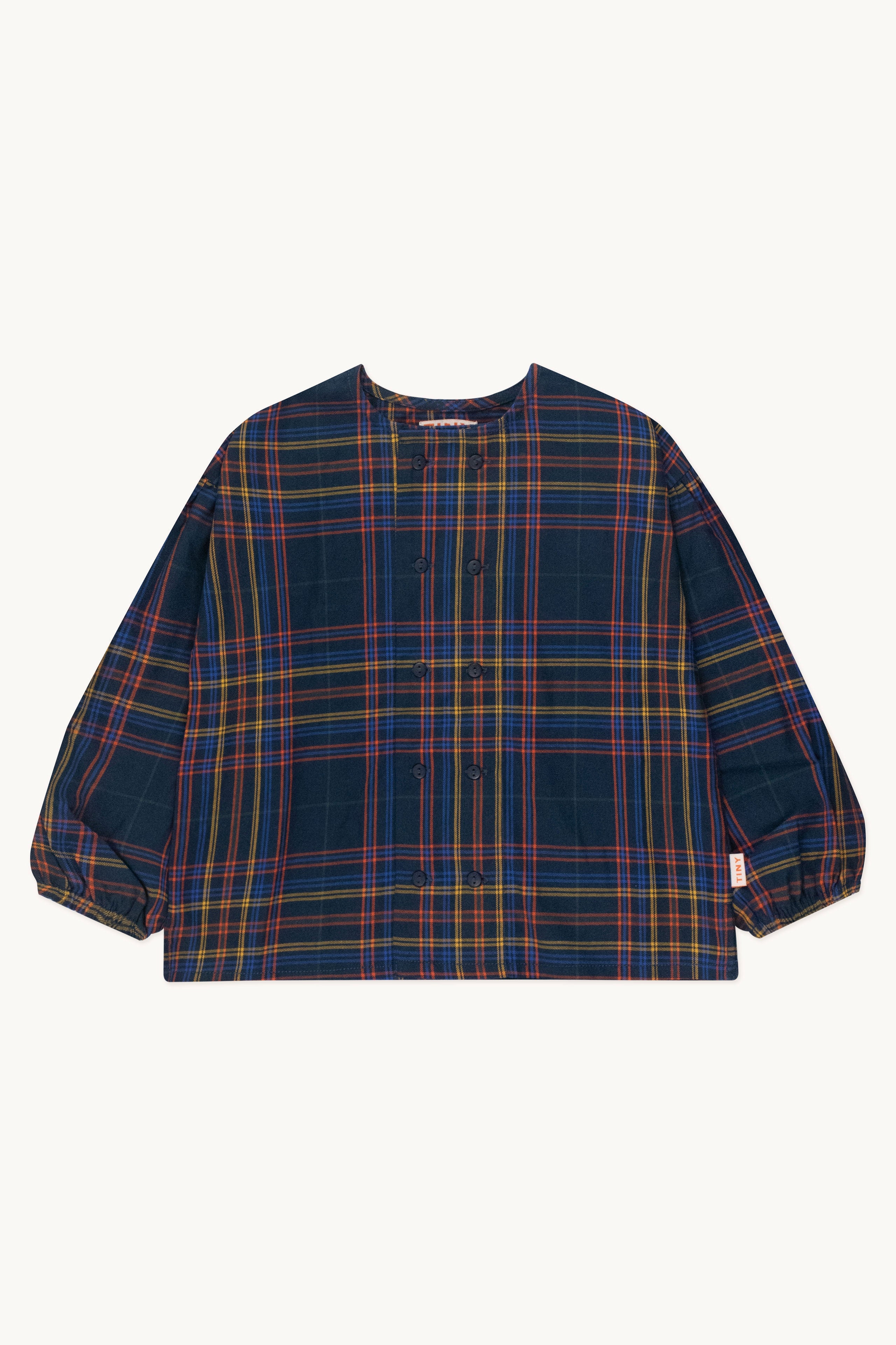 Flannel blouse navy