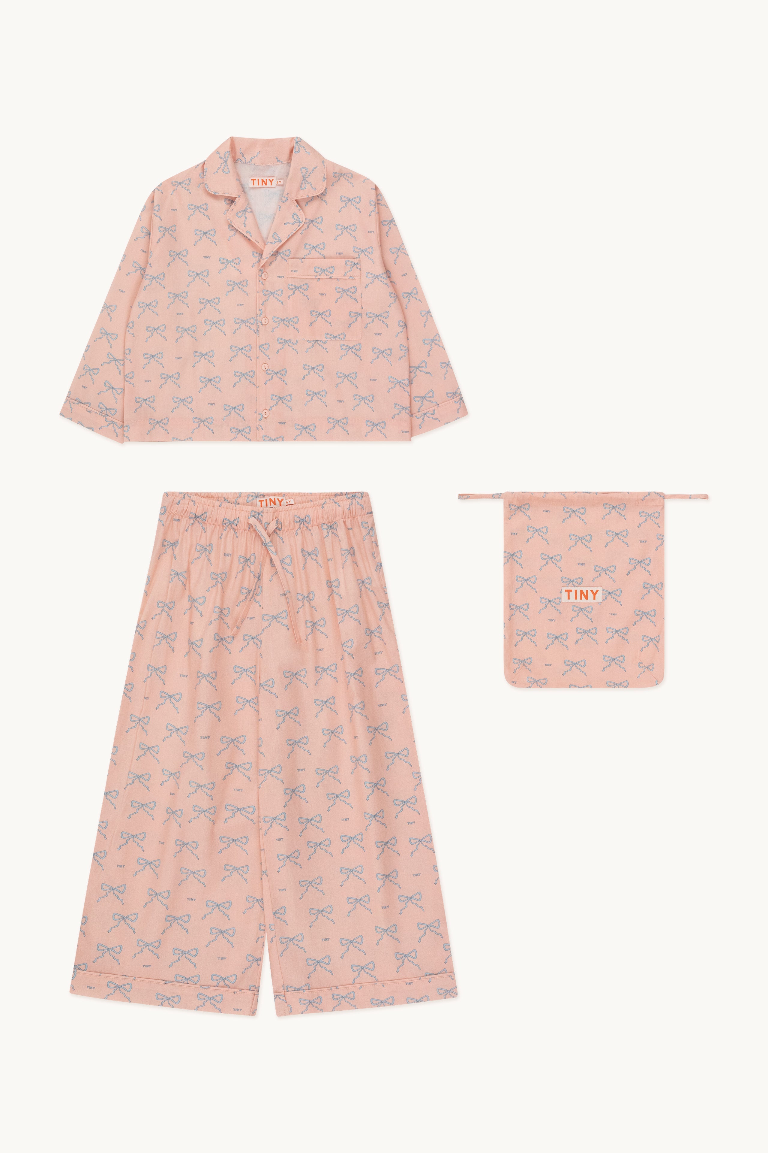 Bows pajama set wild rose