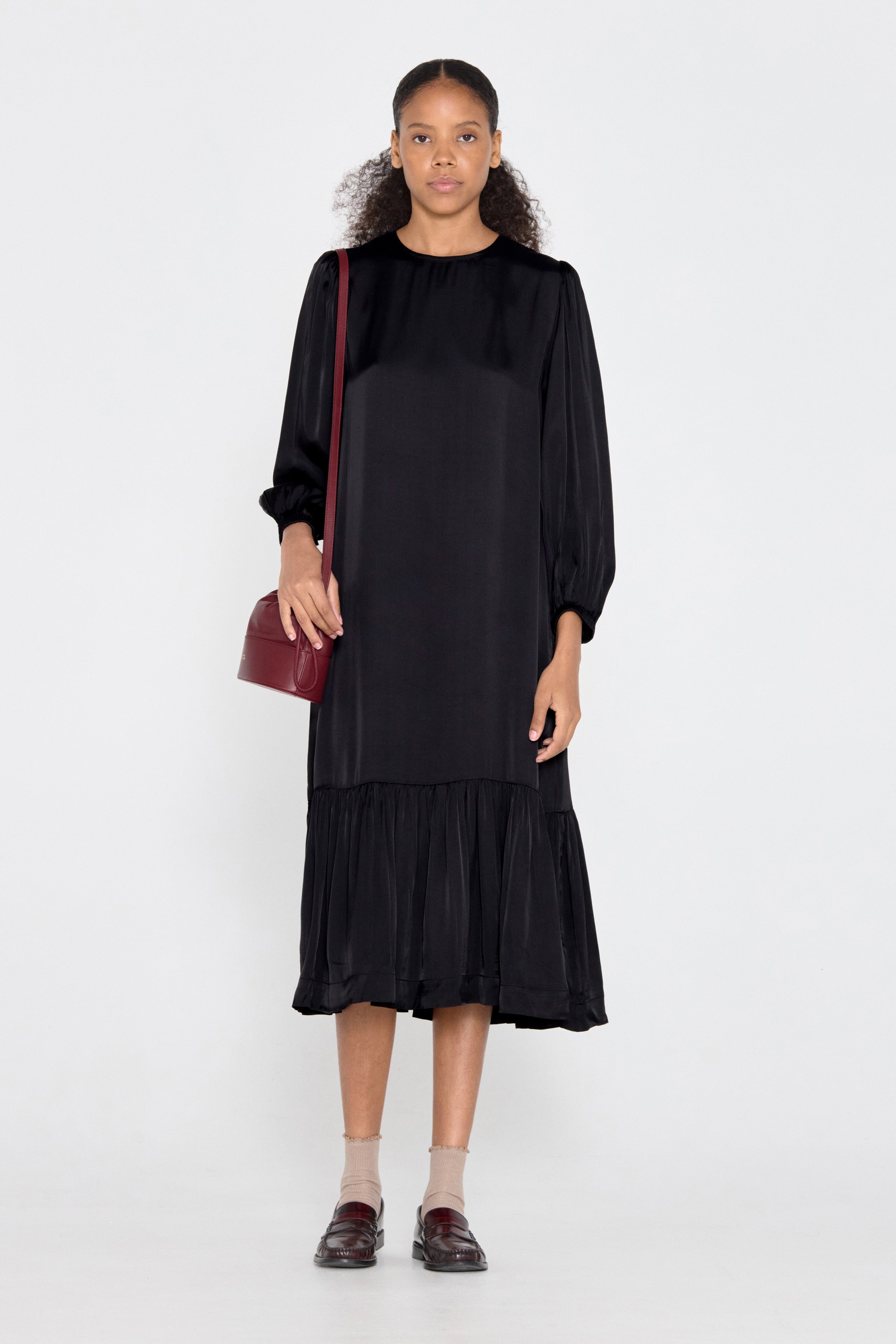Frill dress black