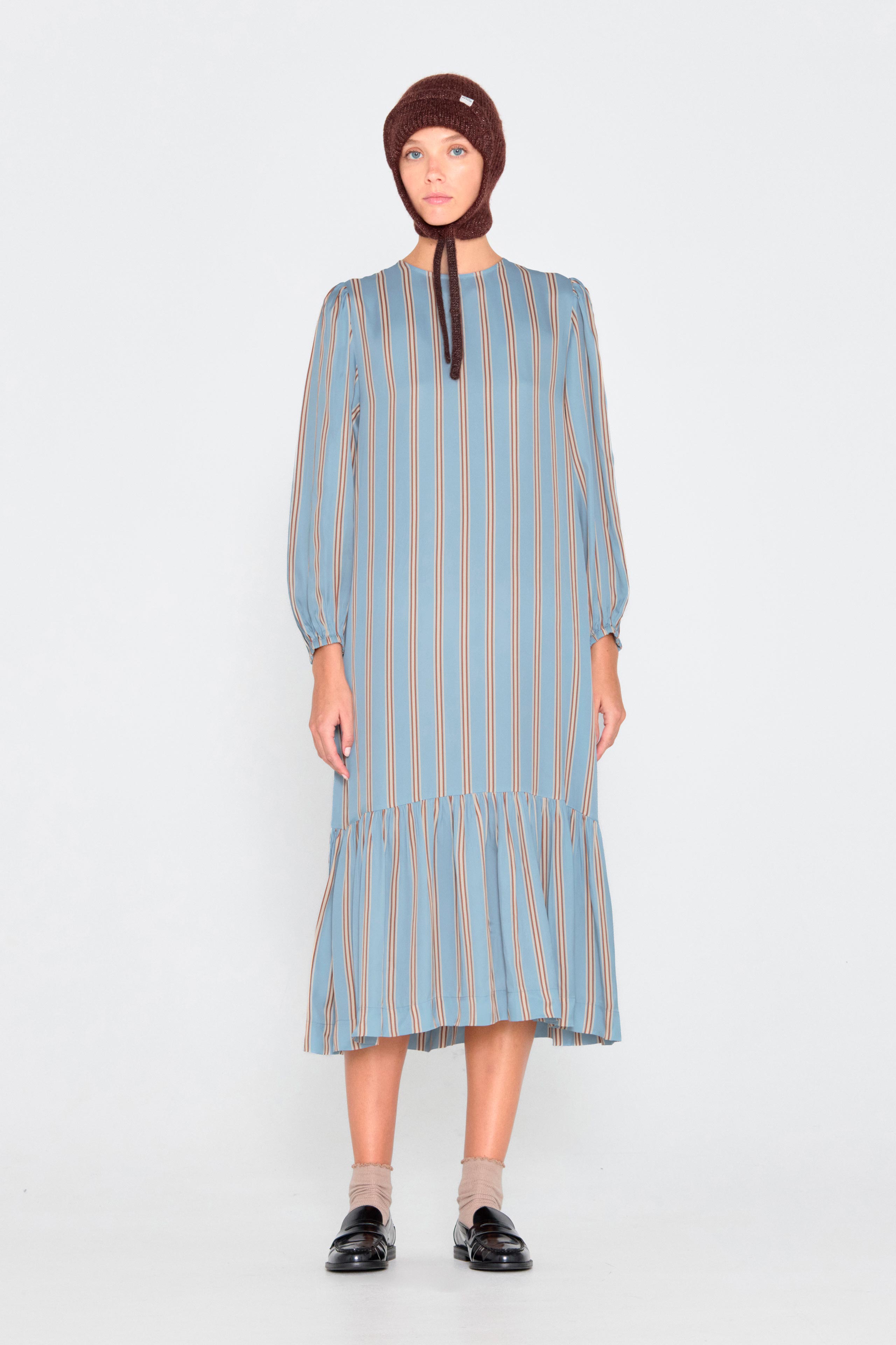 Vestido a rayas denim blue