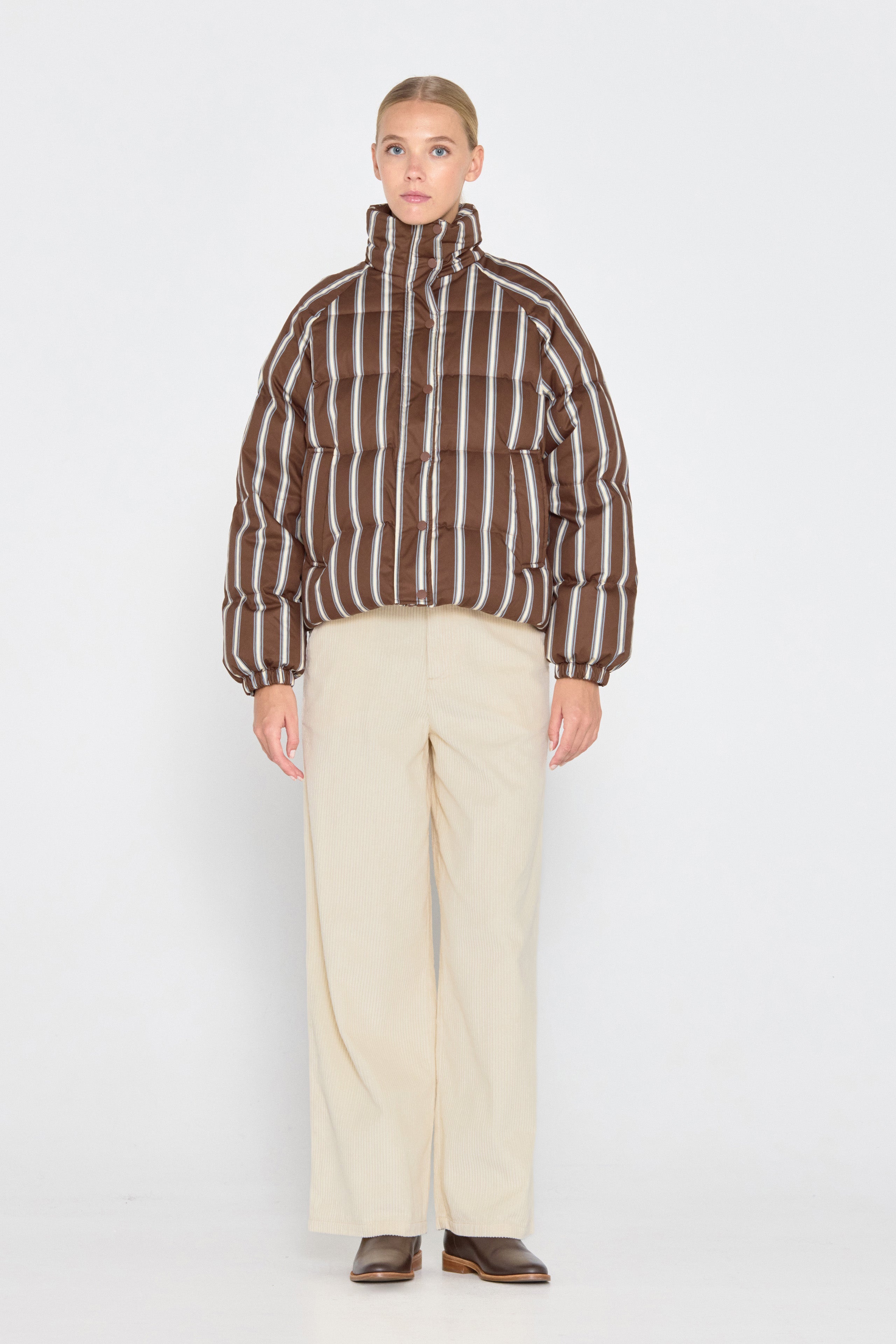 Corduroy trousers light cream