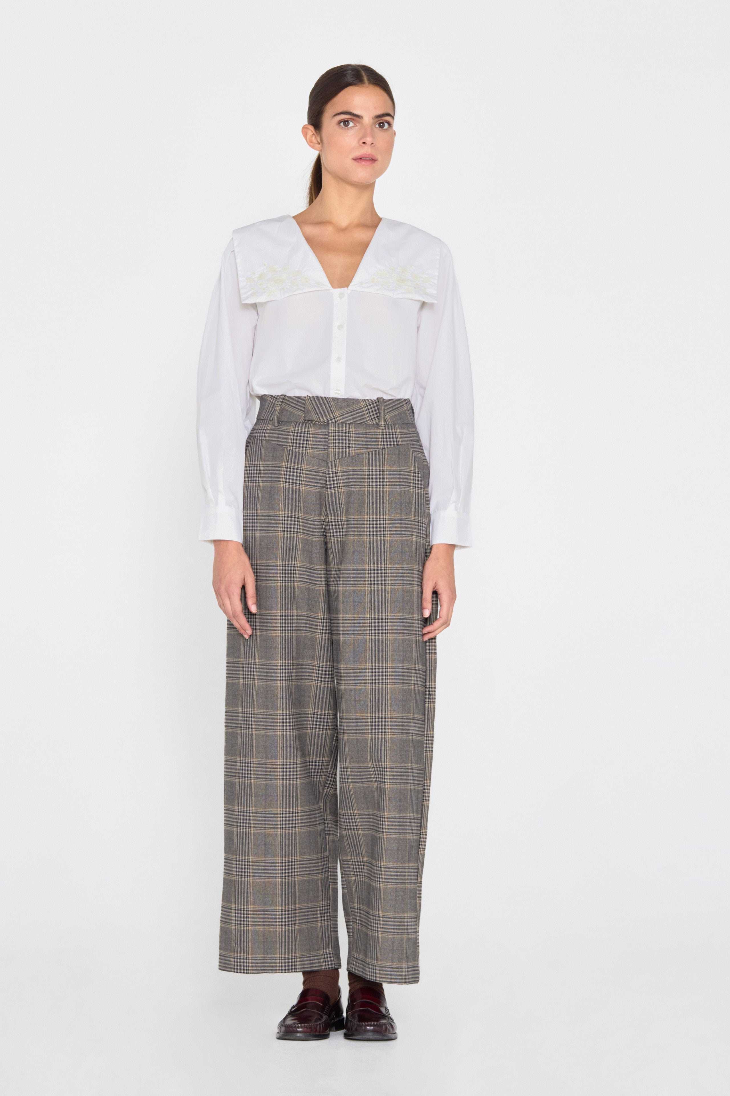 Pantalón a cuadros charcoal melange