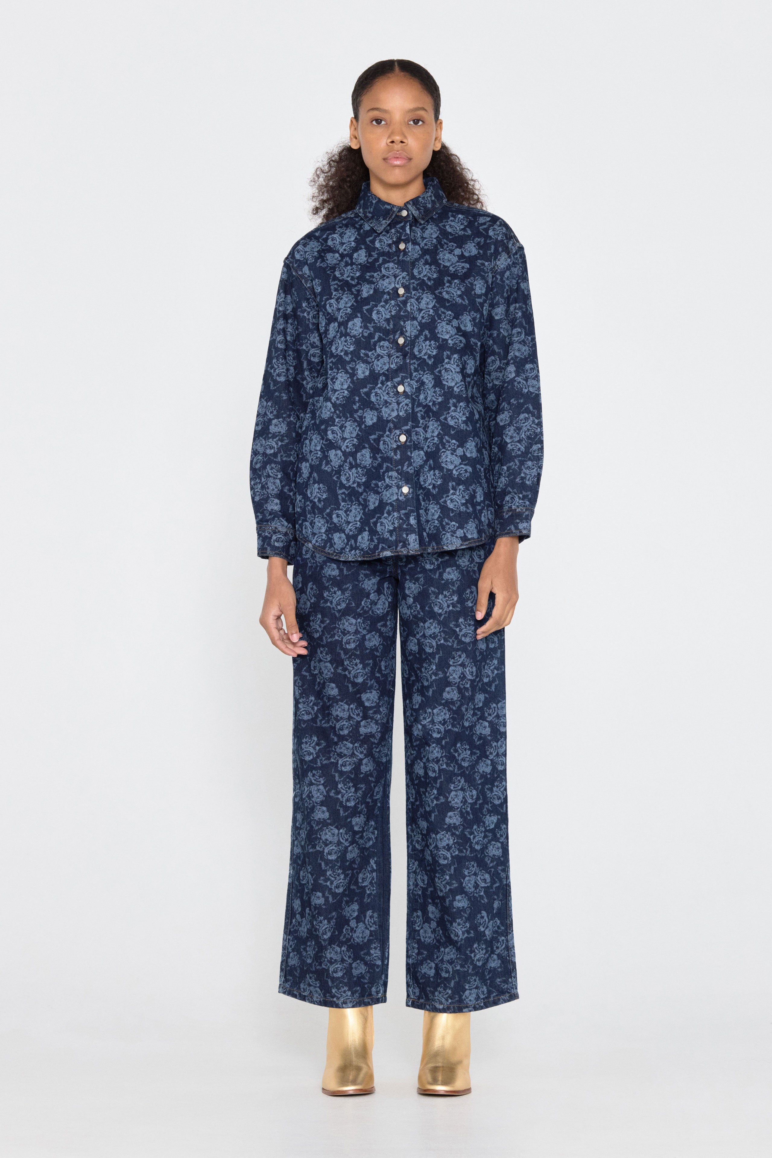 Berta roses denim deep indigo