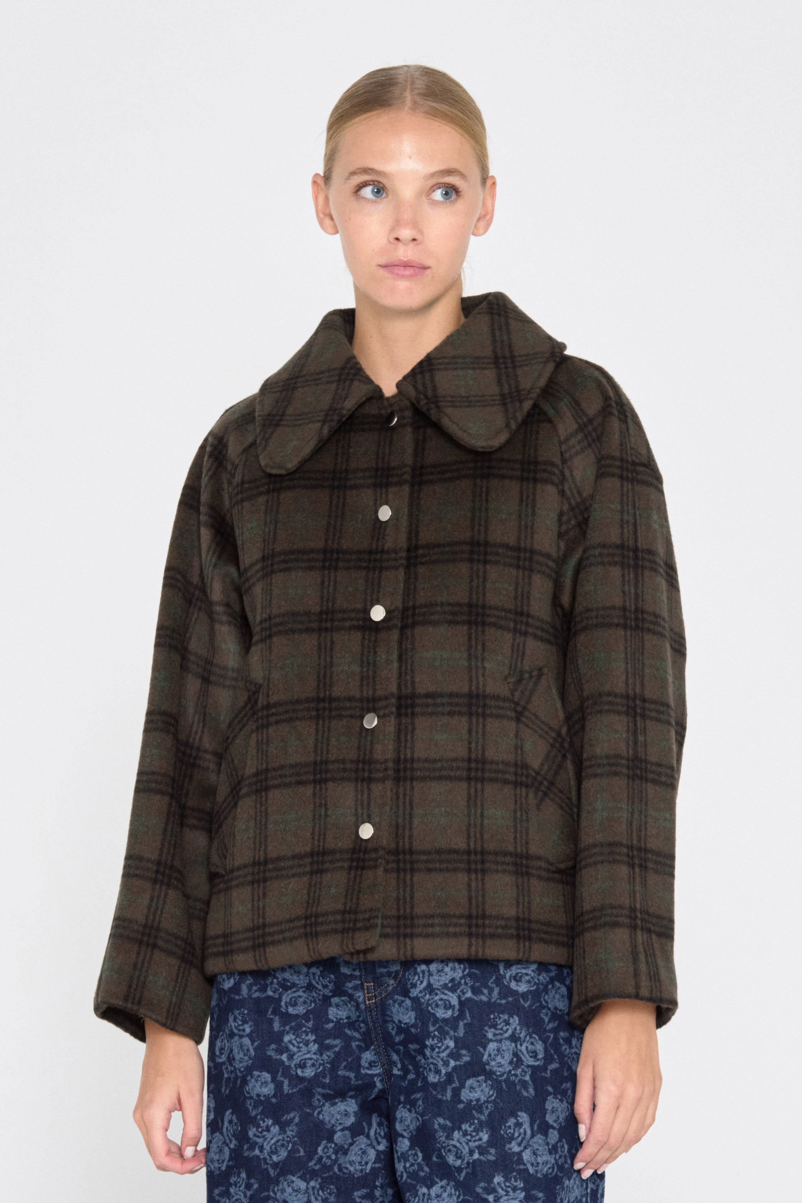 Short coat grey khaki