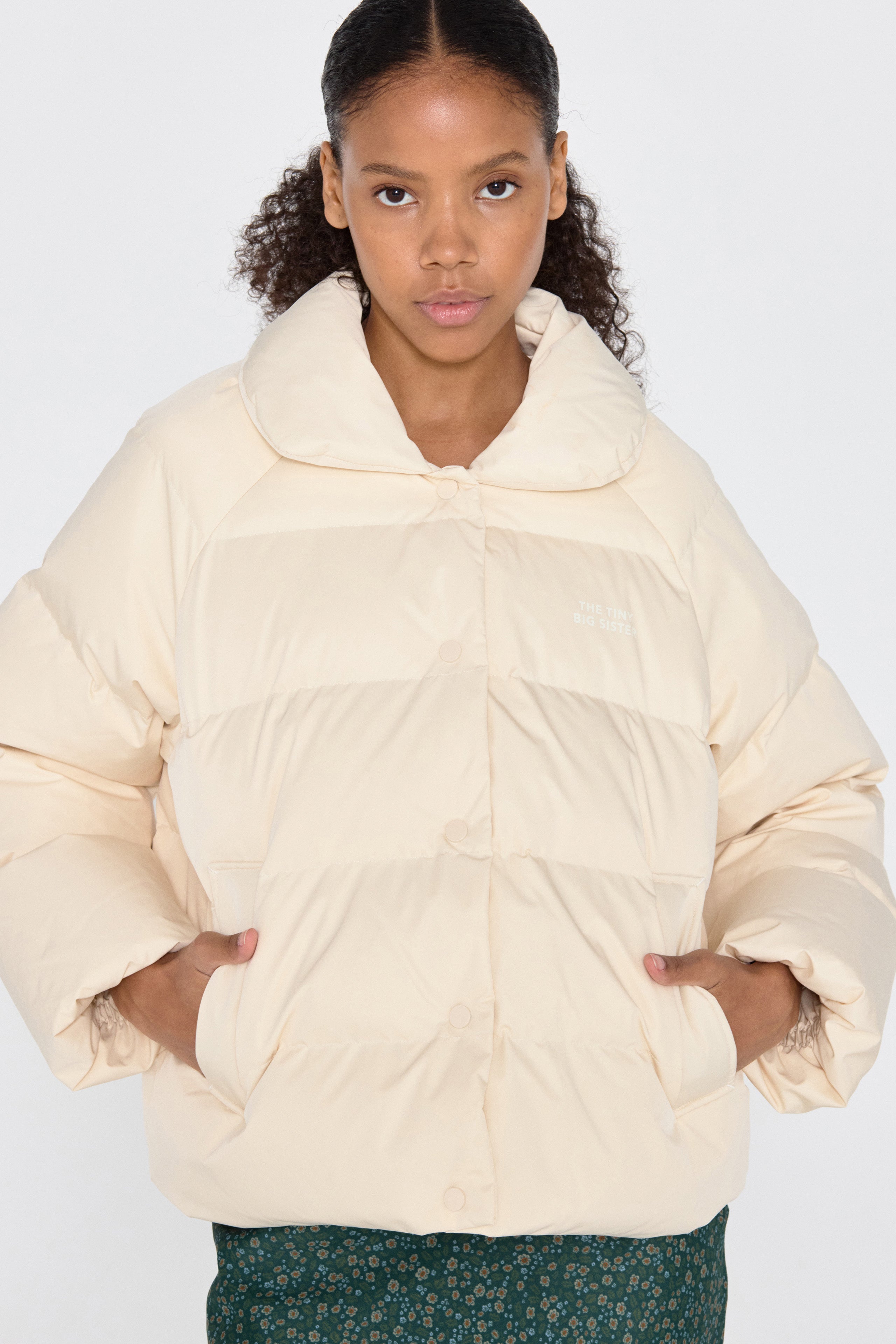 Chaqueta de plumas light cream