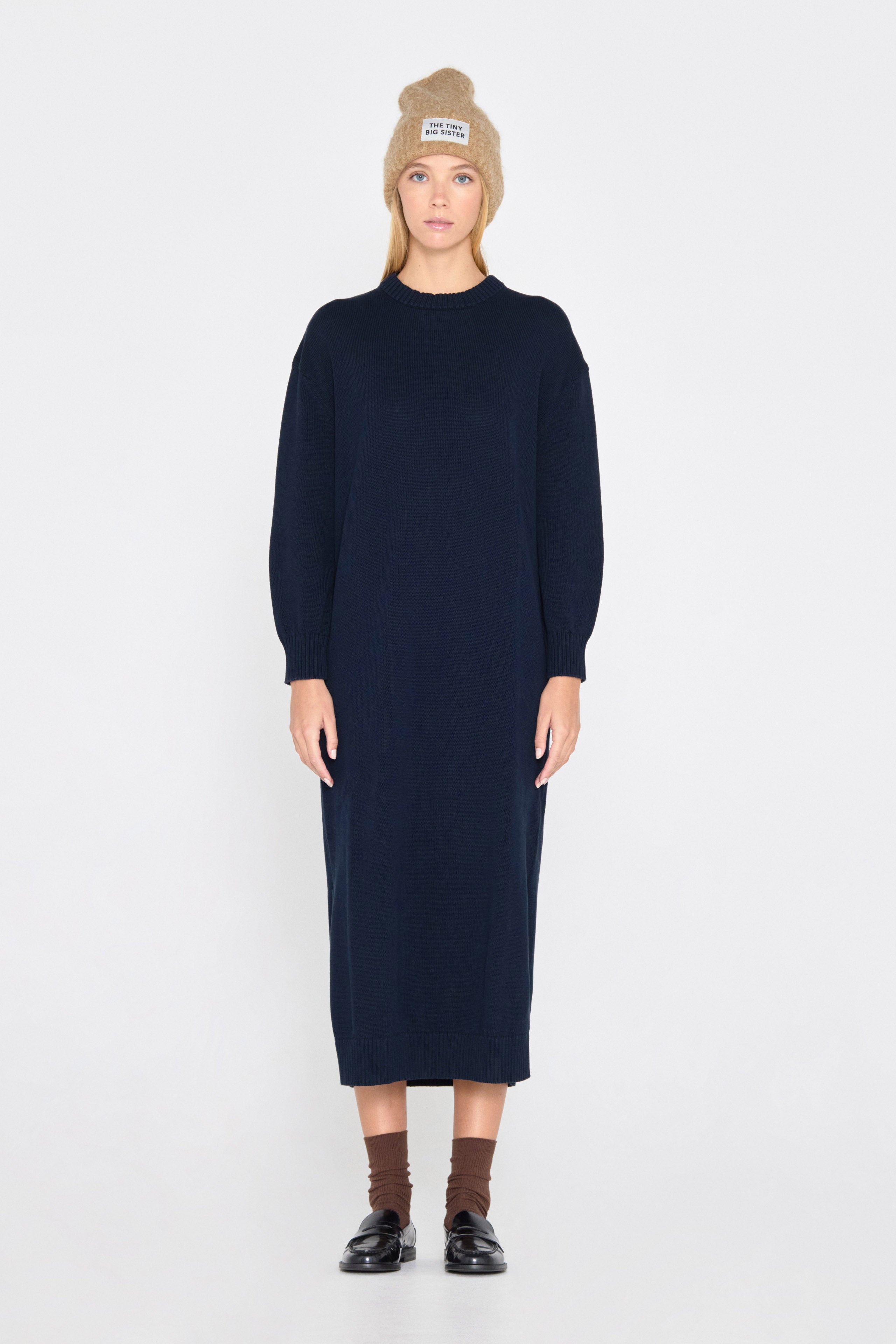 Knitted dress navy