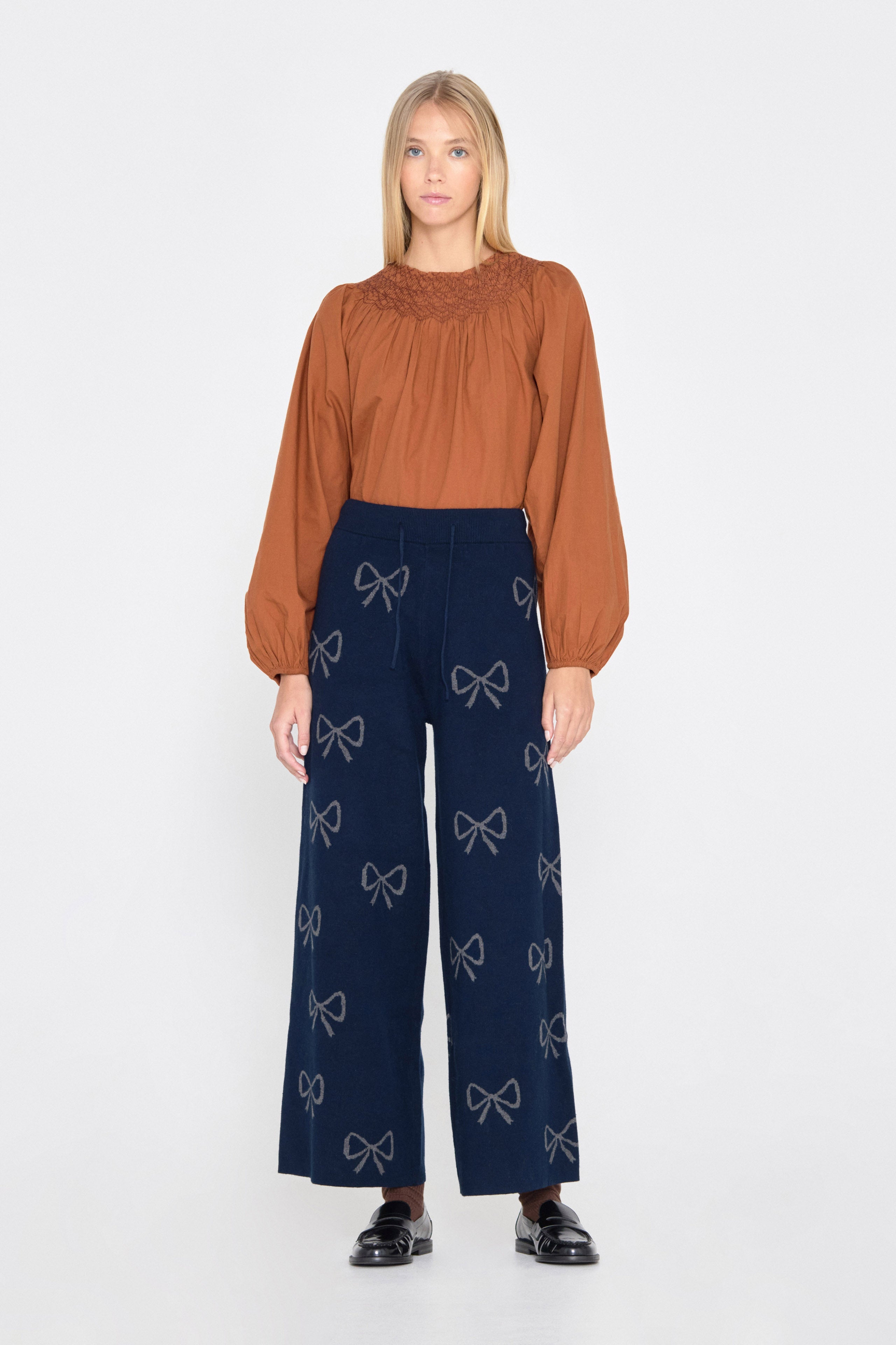 Bow trousers navy