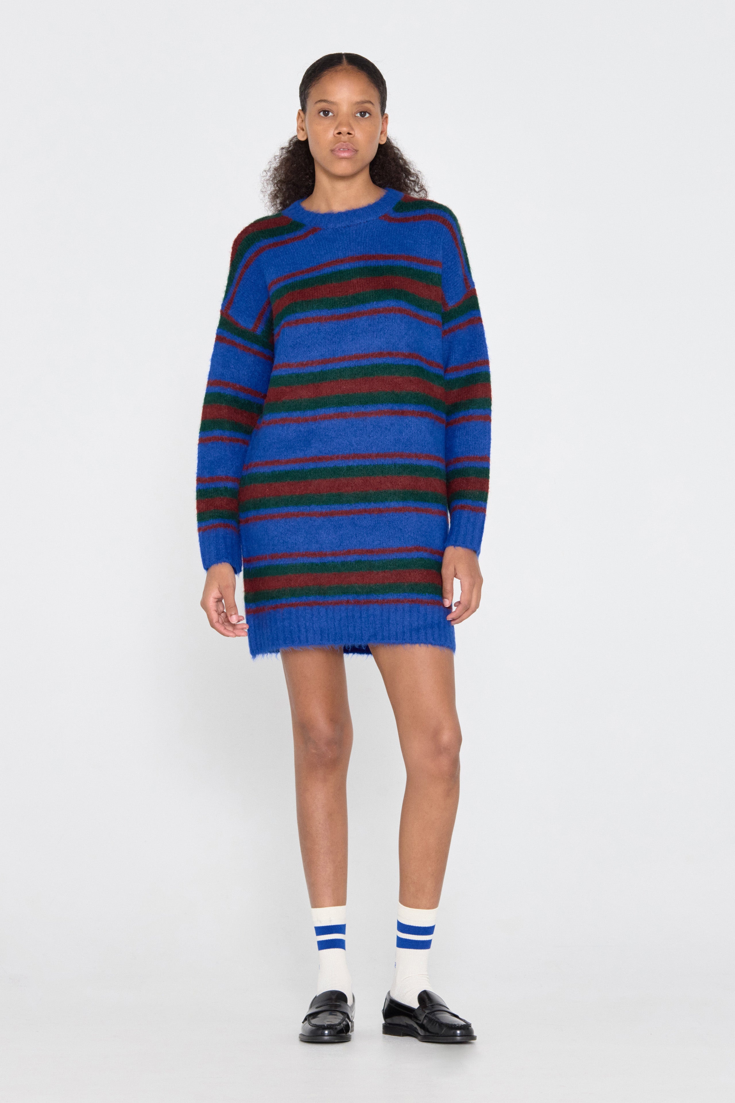 Luca striped dress ultramarine
