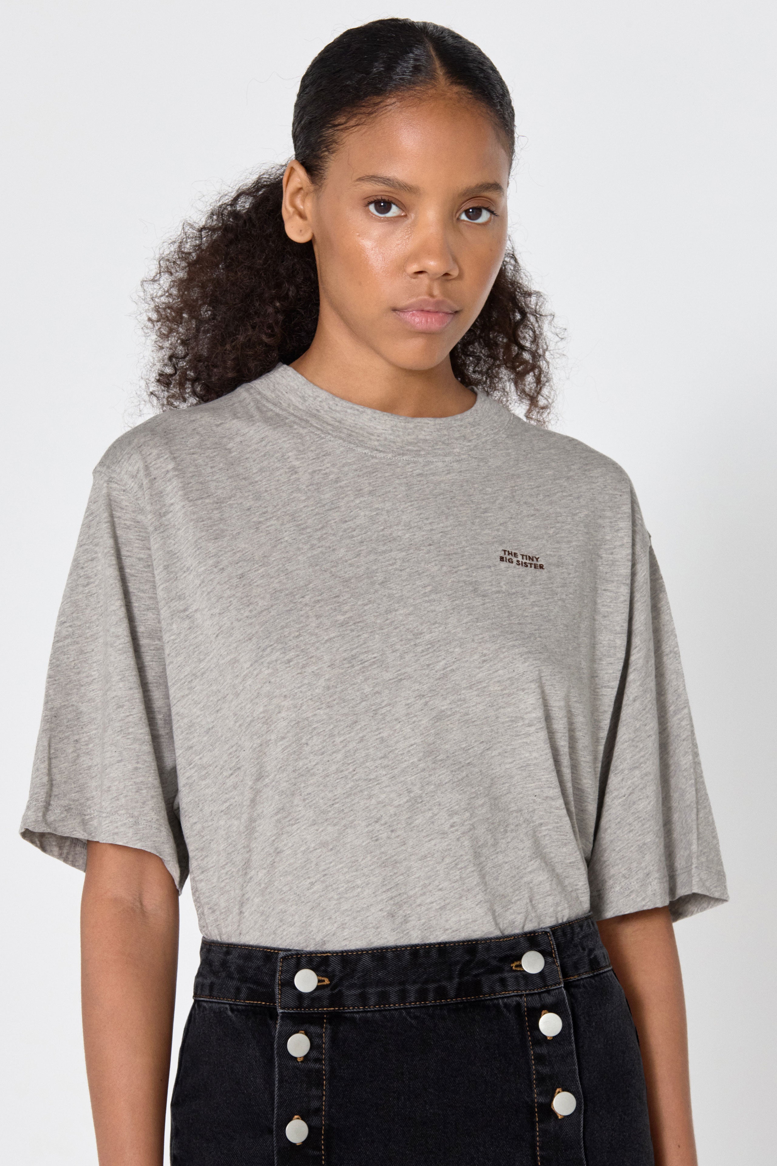 Basic relaxed tee medium grey heather