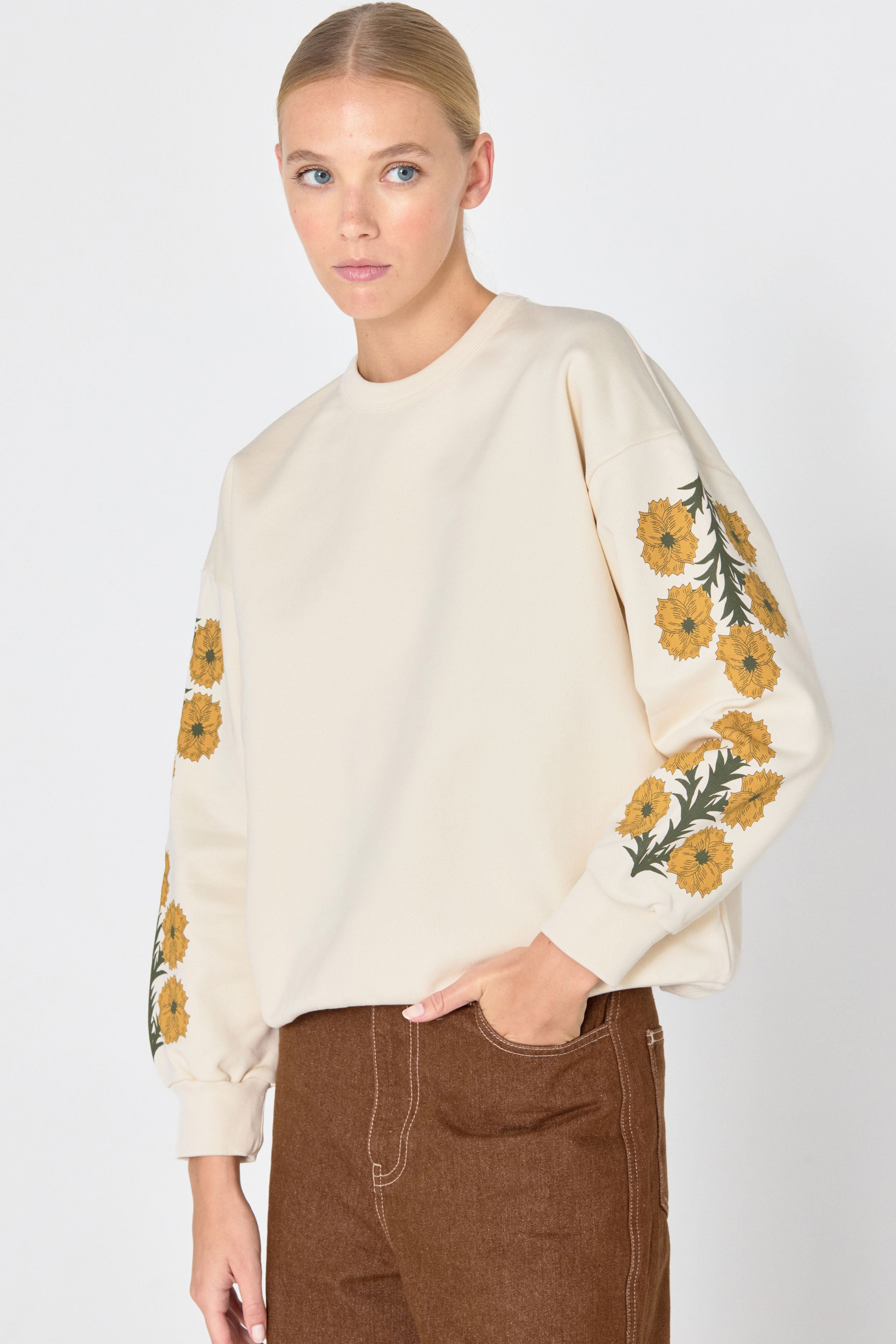 Aster sweatshirt light cream
