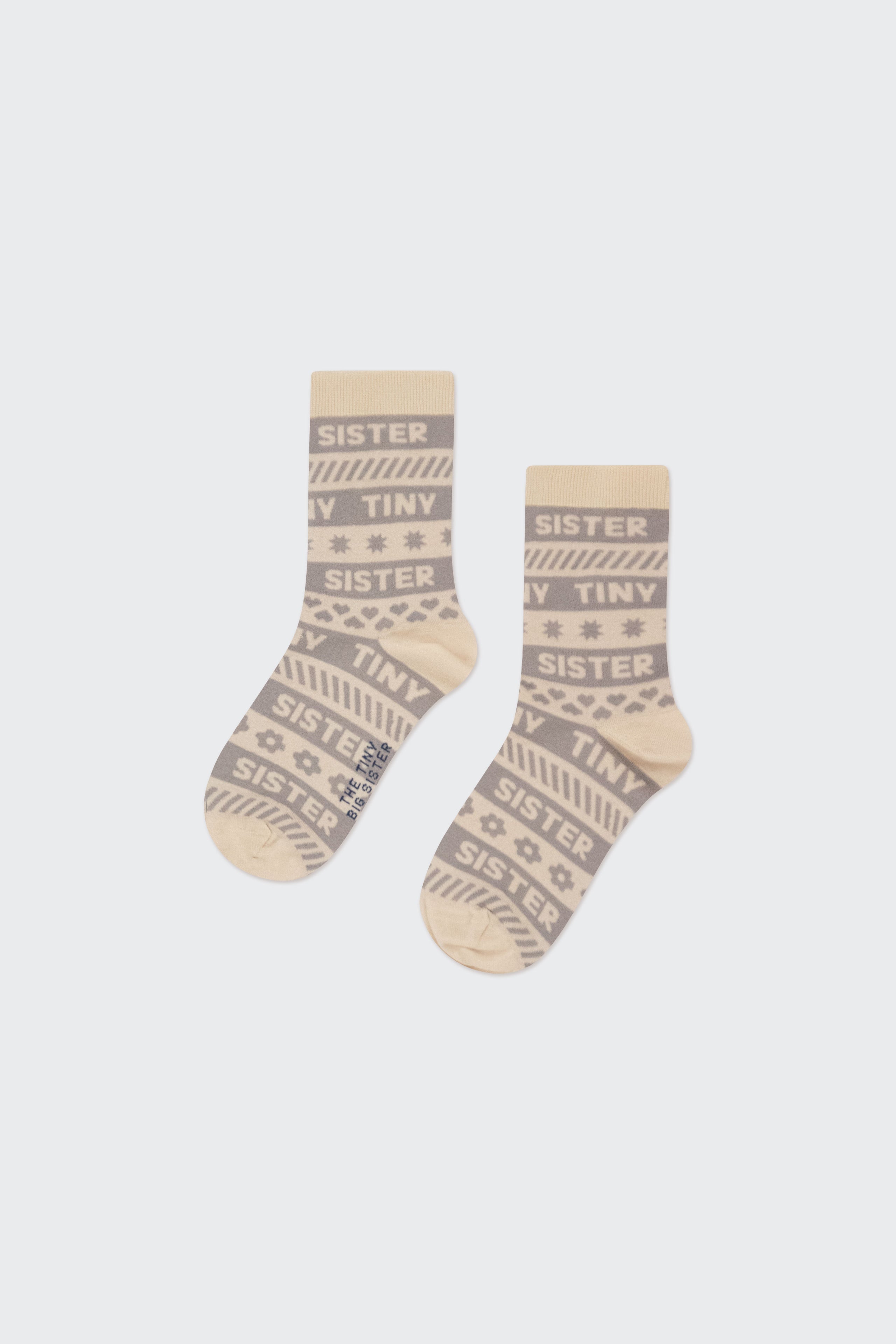 Striped medium socks ivory