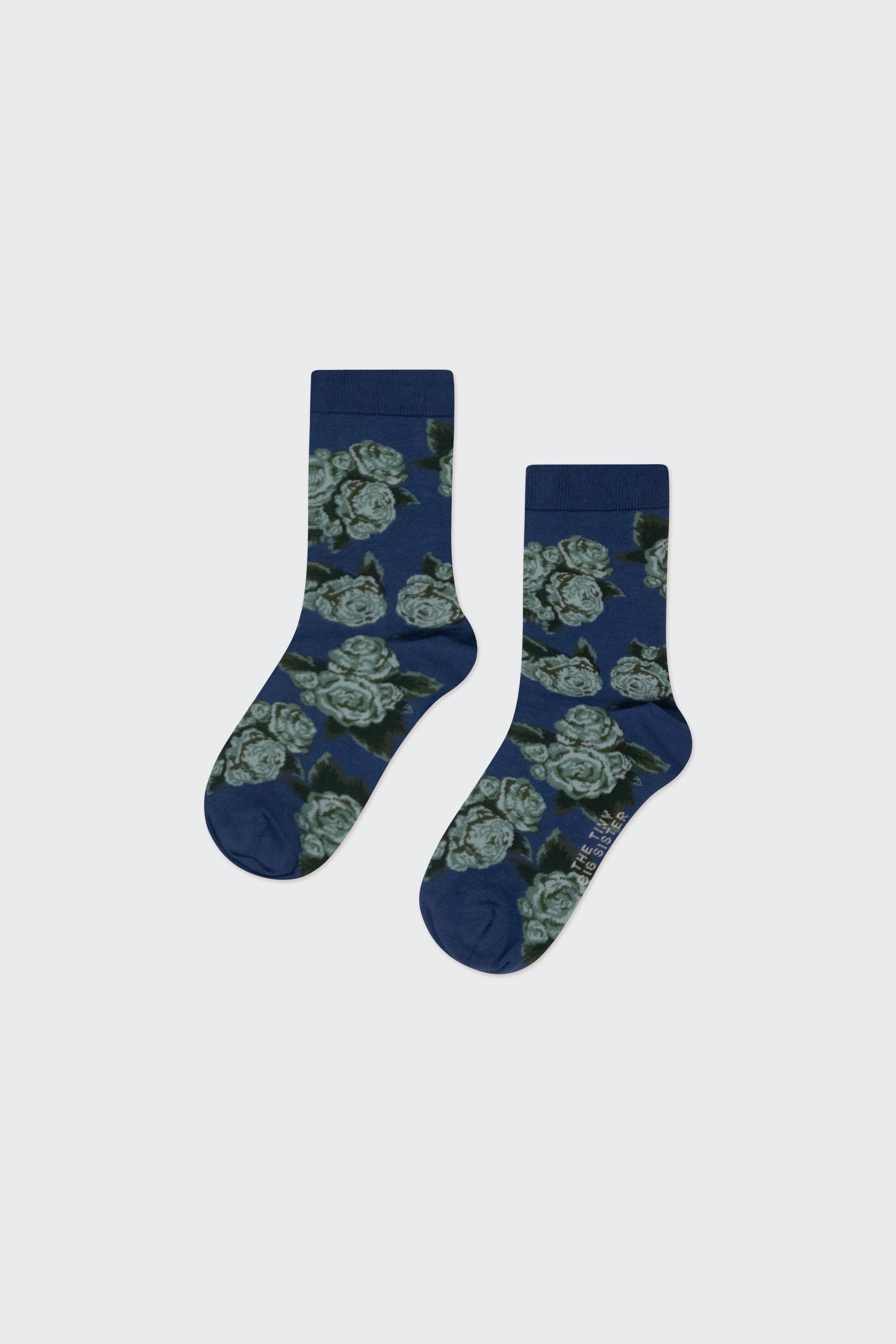 Roses medium socks night blue