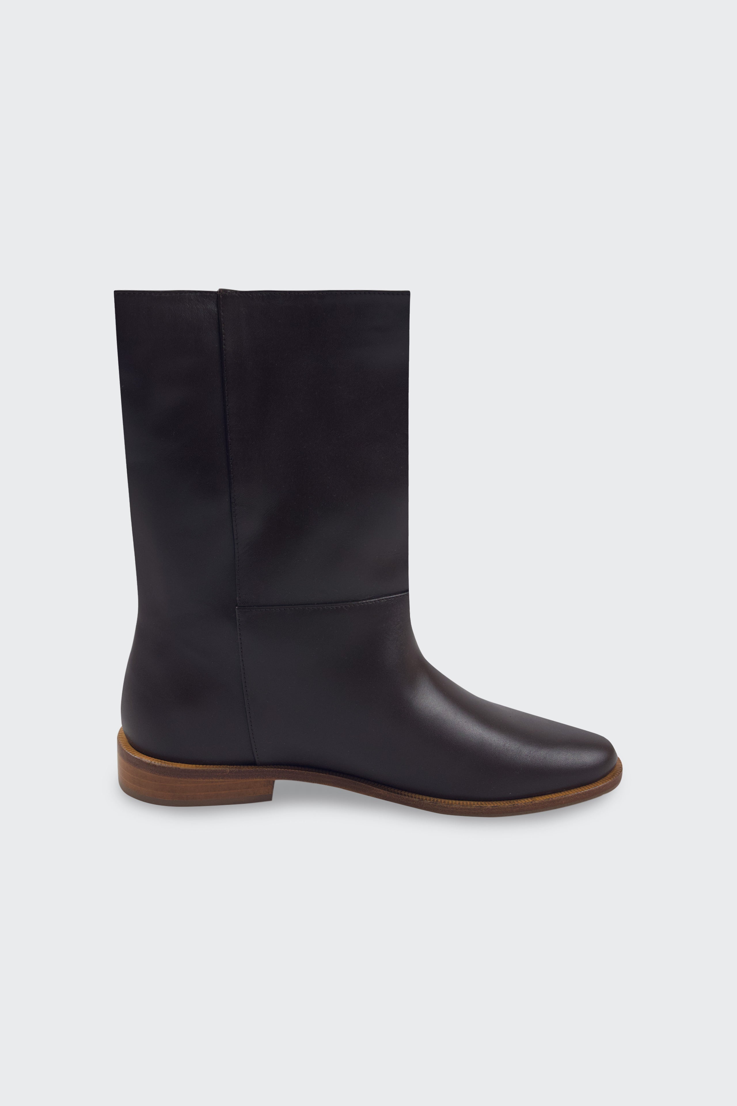 Wide boots dark brown