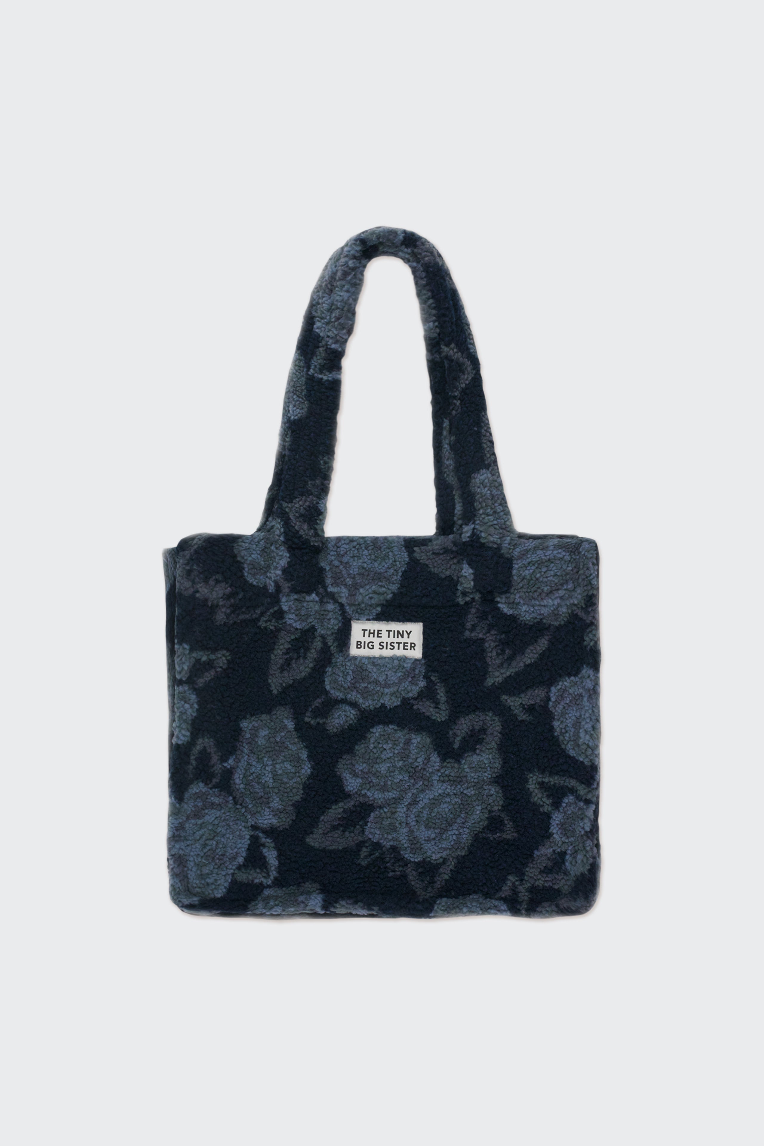 Roses sherpa bag navy